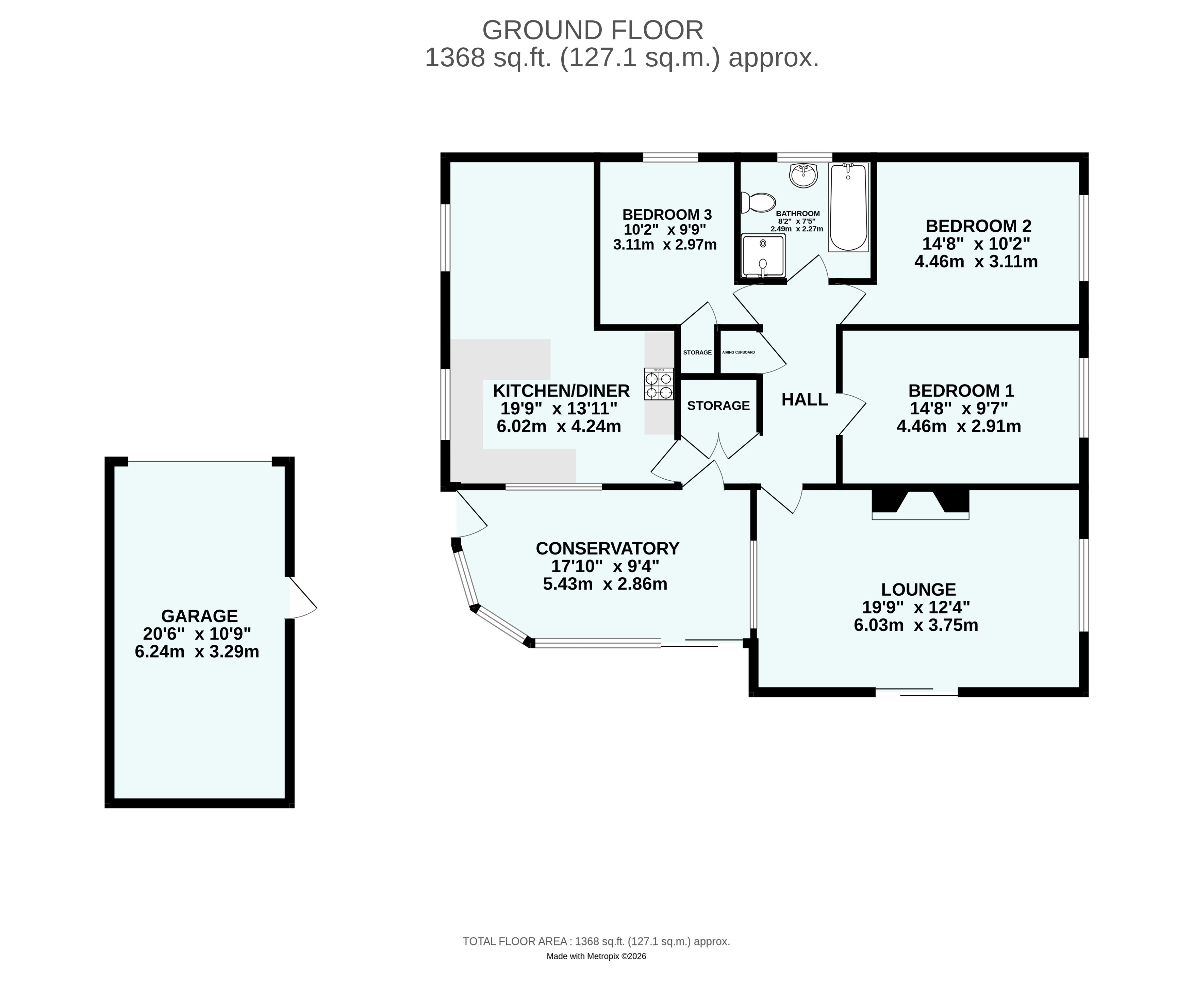 Tanamera,, Lower Broad Lane, Cornwall floorplan