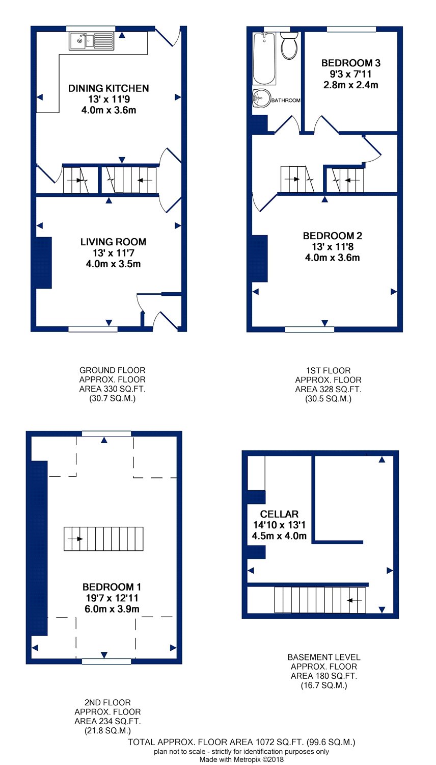 3 Bedrooms Terraced house for sale in Turner Street, Farsley, Pudsey, West Yorkshire LS28