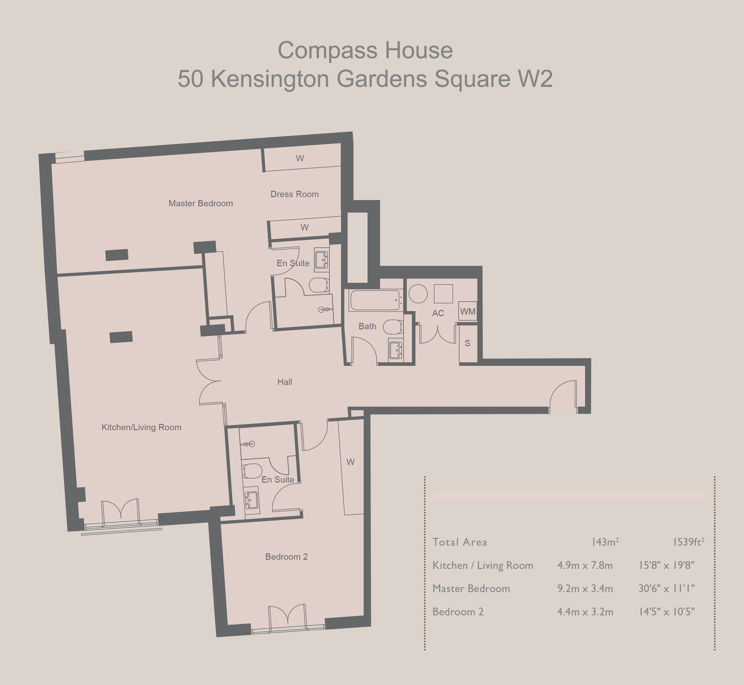 2 Bedrooms Flat to rent in Compass House, Kensington Gardens Square, Bayswater, Hyde Park W2