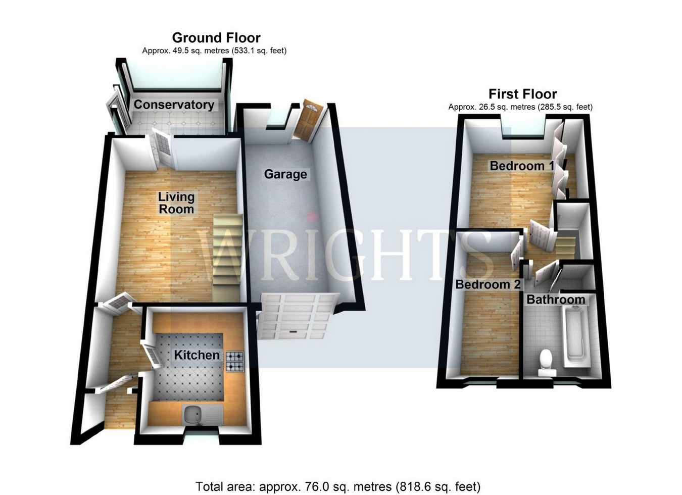 2 Bedrooms End terrace house for sale in Allen Court, Hatfield, Hertfordshire AL10