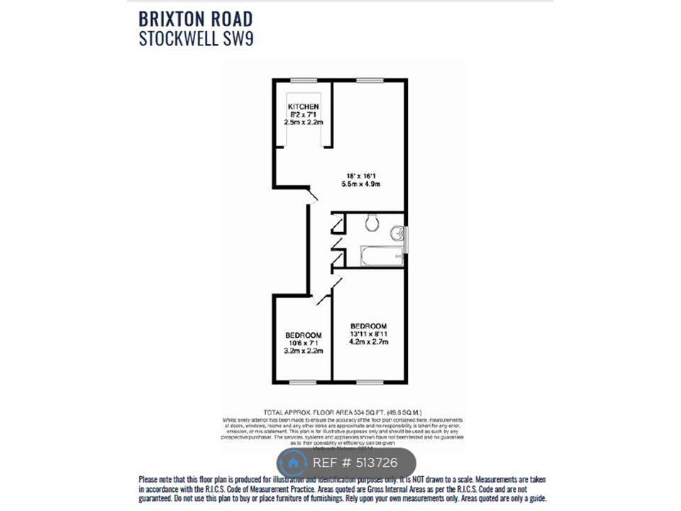 2 Bedrooms Flat to rent in Brixton Road, London SW9