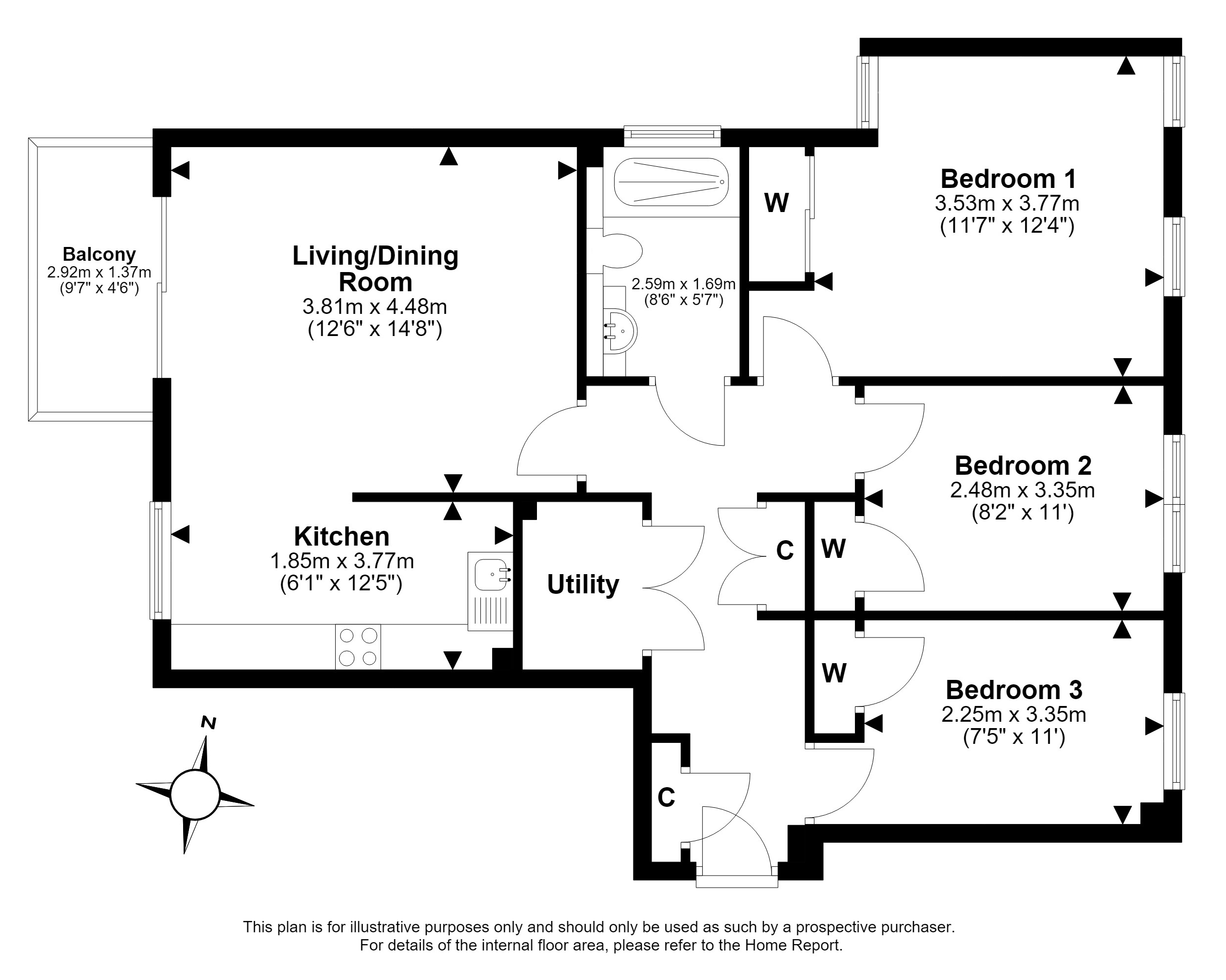 14/5, Colonsay Close, Granton, Edinburgh floorplan
