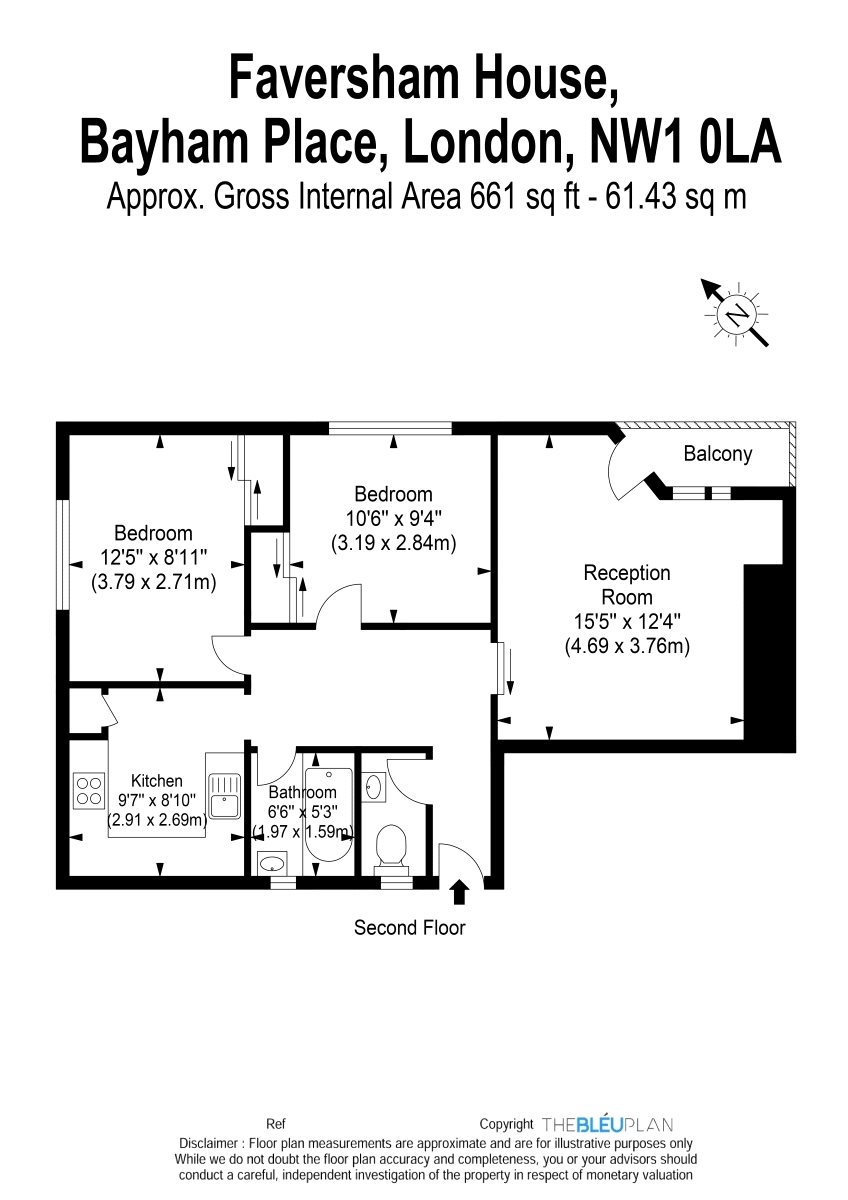 2 Bedrooms Flat for sale in Faversham House, Bayham Place, London NW1