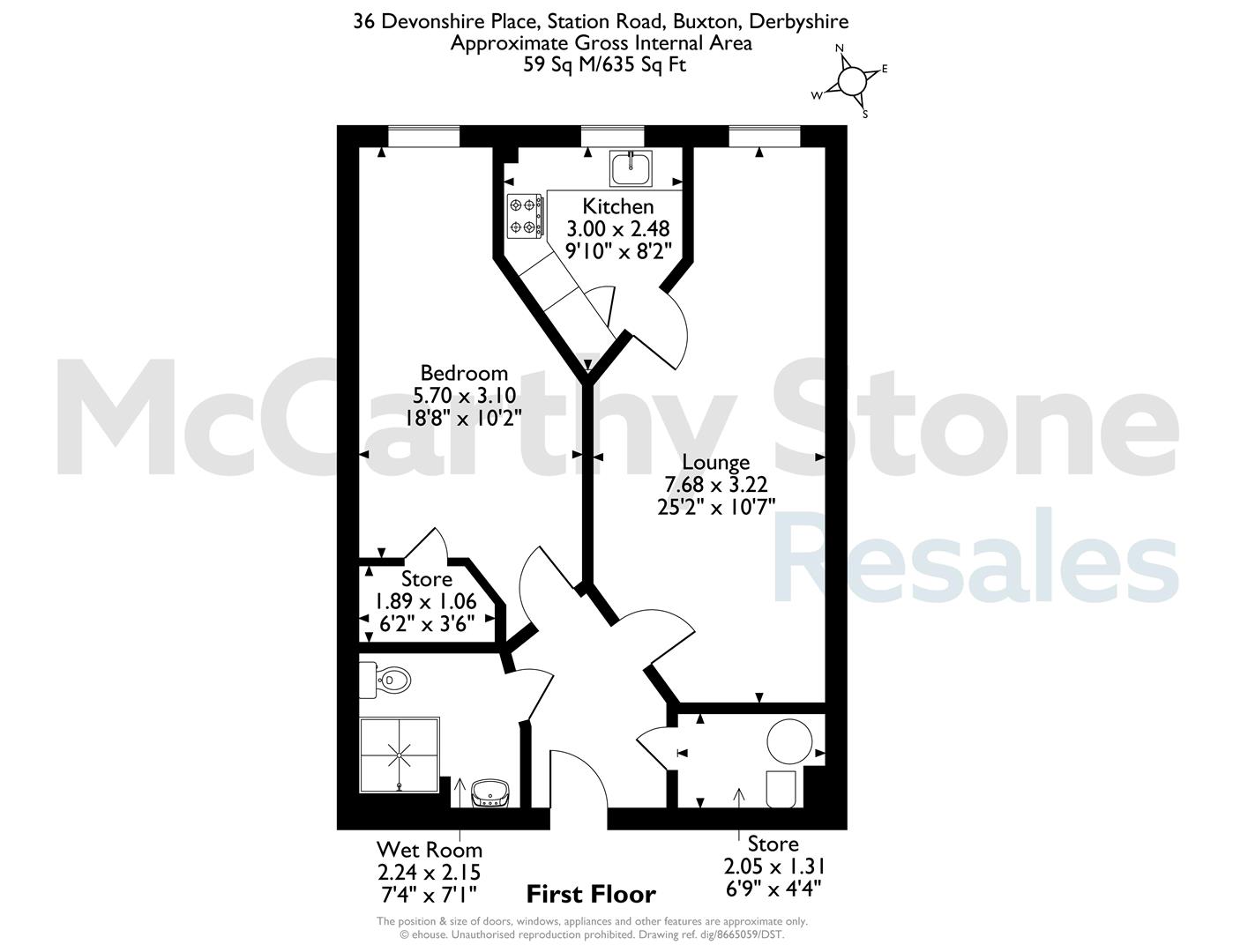 36 Devonshire Place, Station Road, Buxton floorplan