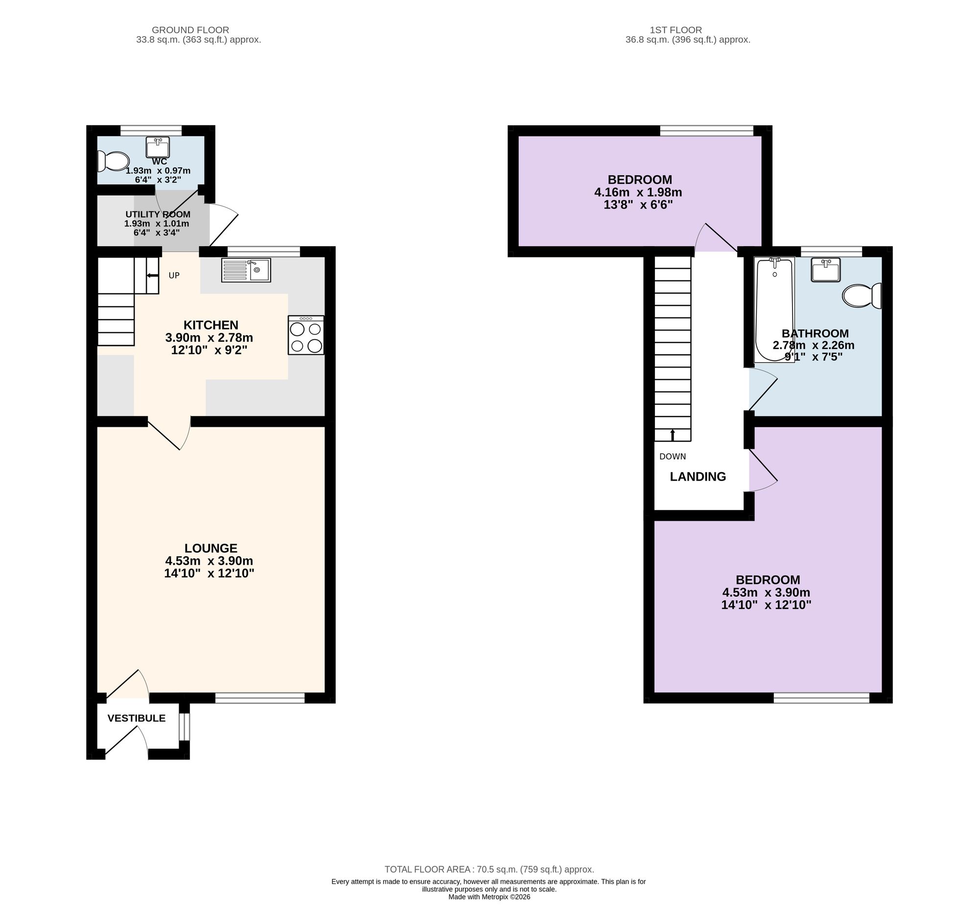 5 Lostock View, Preston floorplan