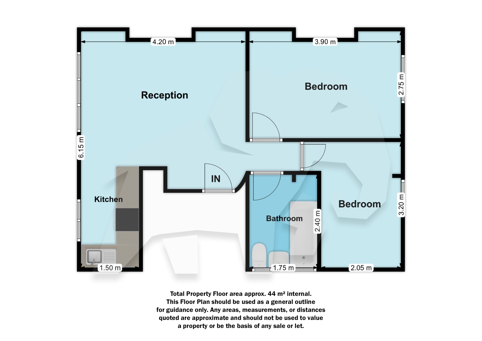 First Floor Flat 2, Abbots Place, London floorplan