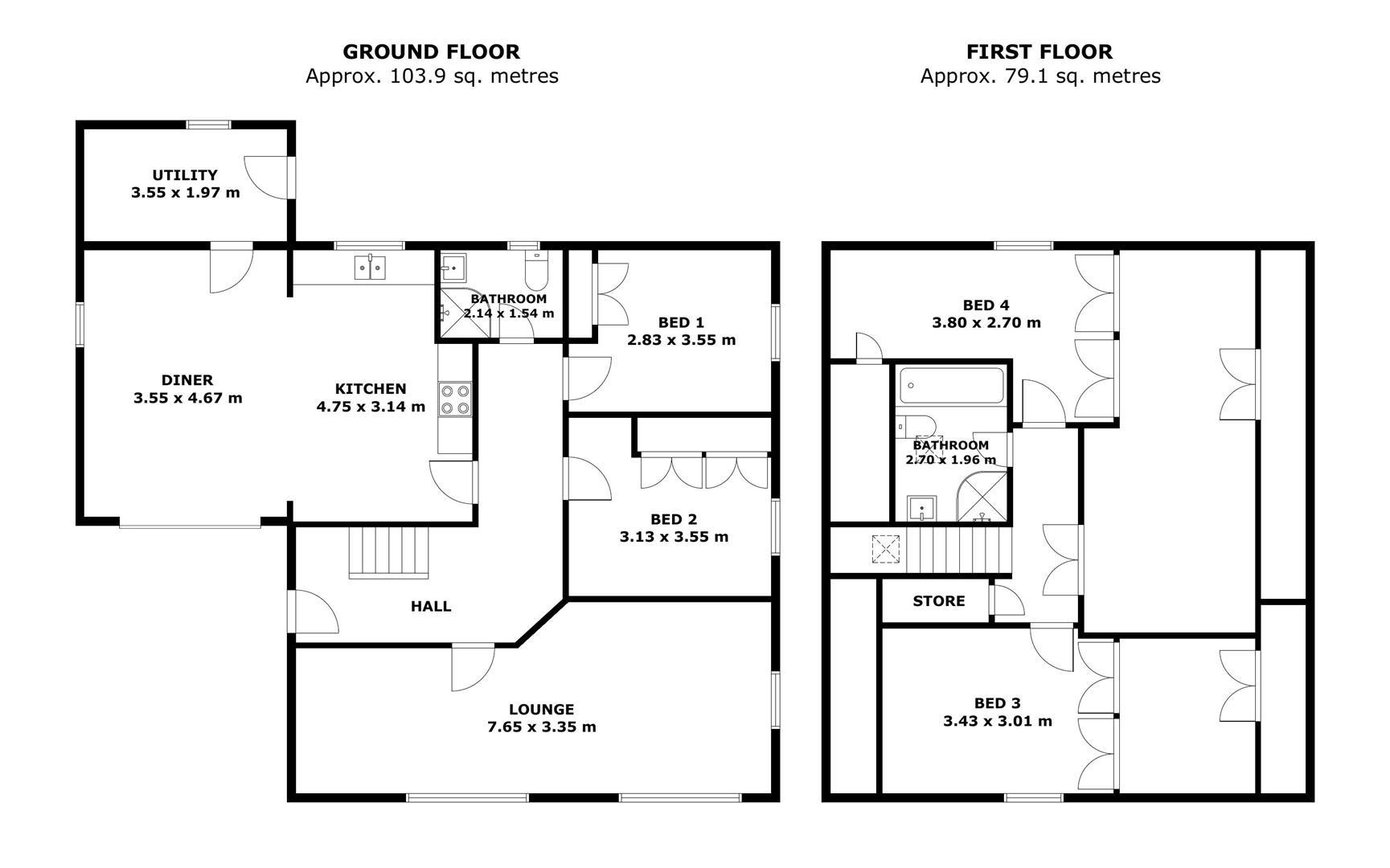 Roselands, Village Road, Waverton floorplan