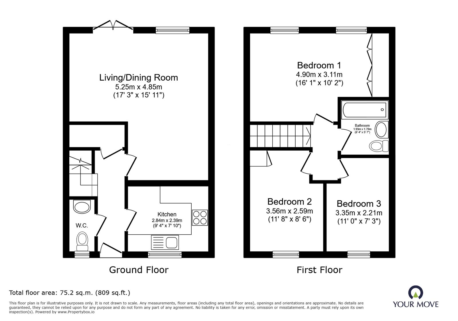 15, Signal Close, Bedfordshire floorplan