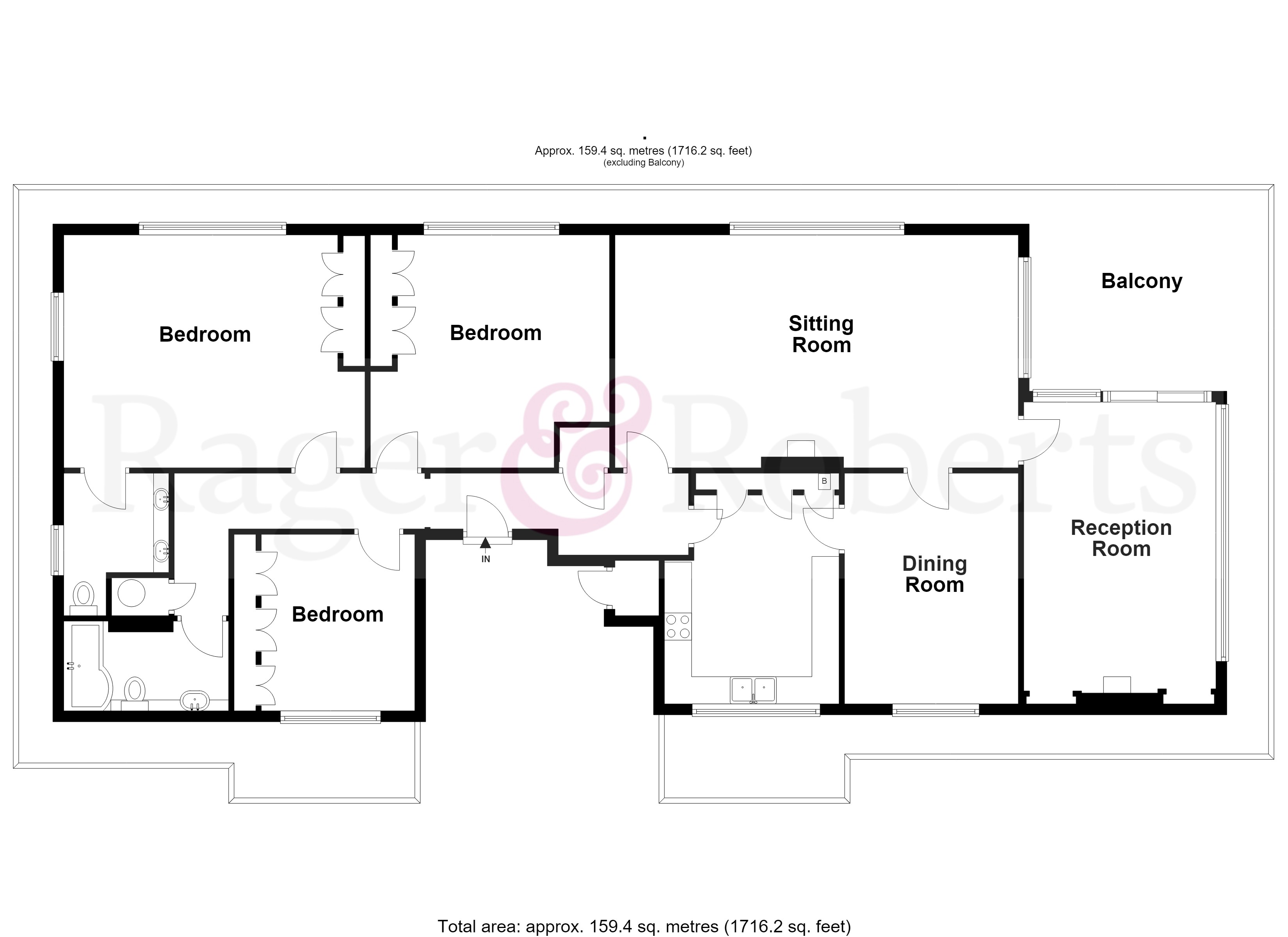 The Penthouse,  74 Linkswood,, Compton Place Road, East Sussex floorplan