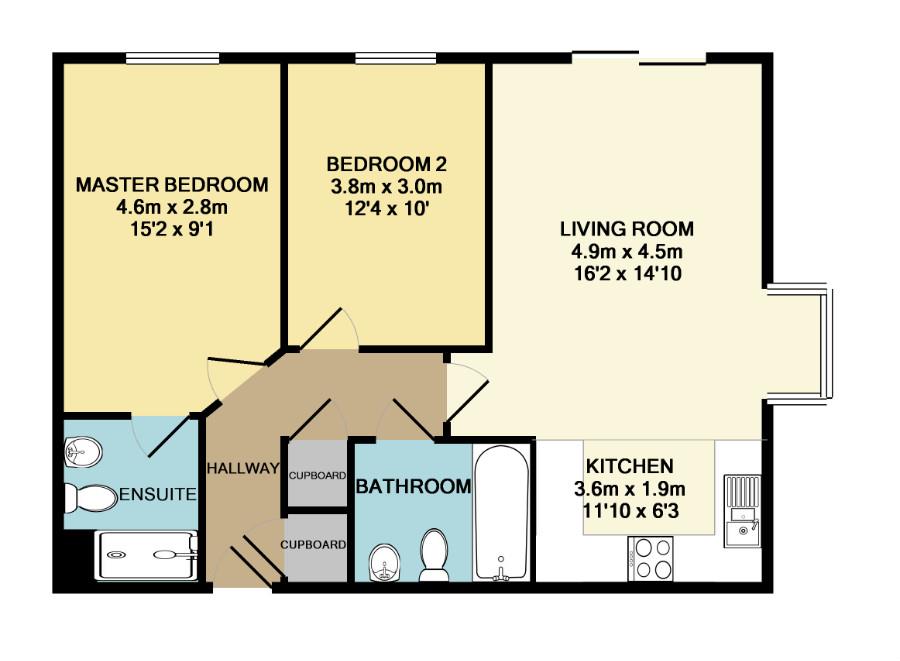 2 Bedrooms Flat to rent in Chineham, Basingstoke, Hampshire RG24