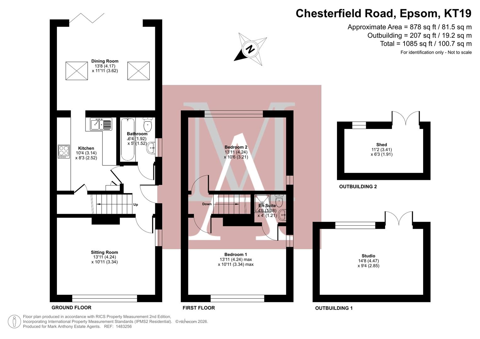 54, Chesterfield Road, West Ewell floorplan