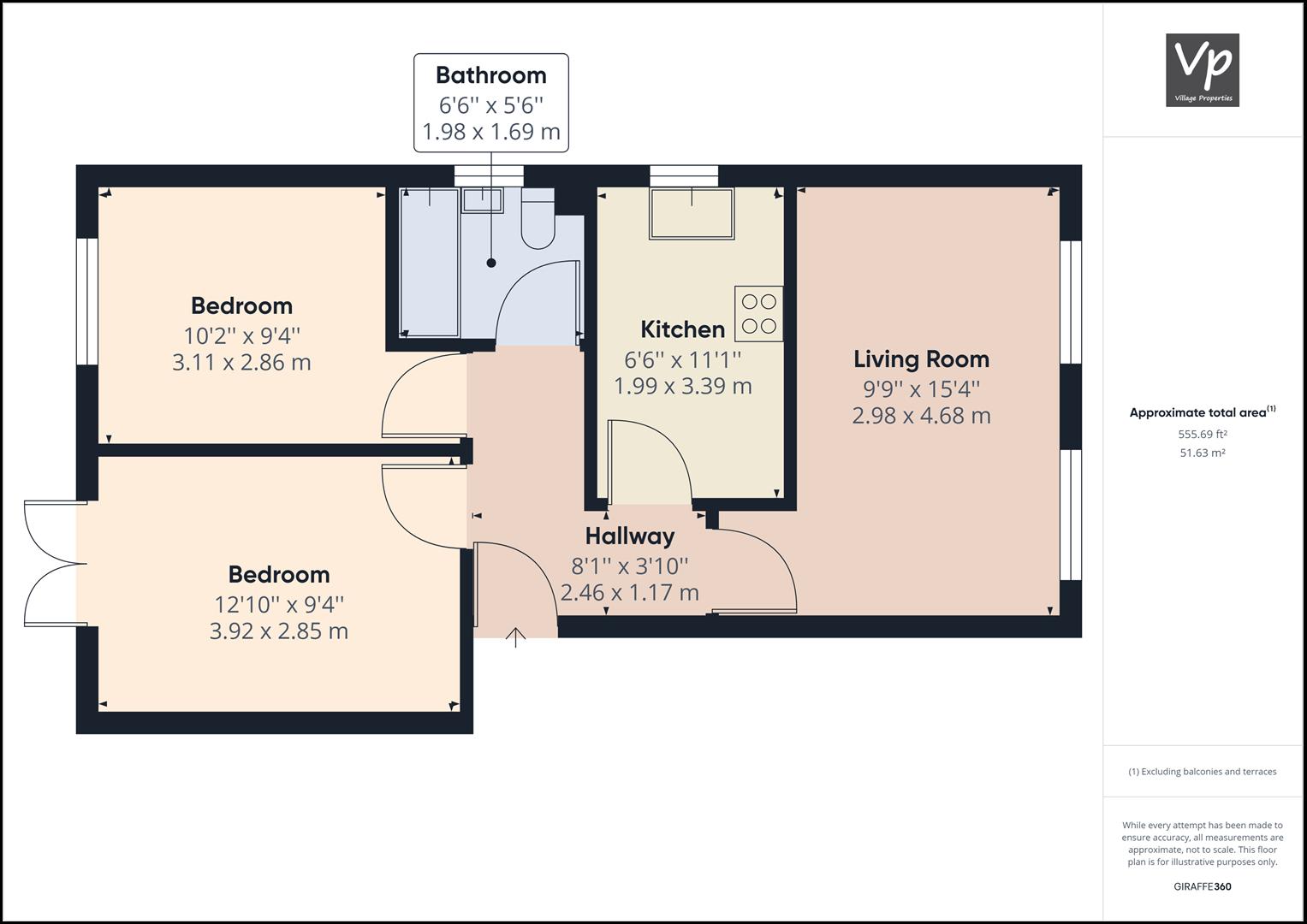 Flat 4 Appleshaw Court, 2 School Road, Reading floorplan