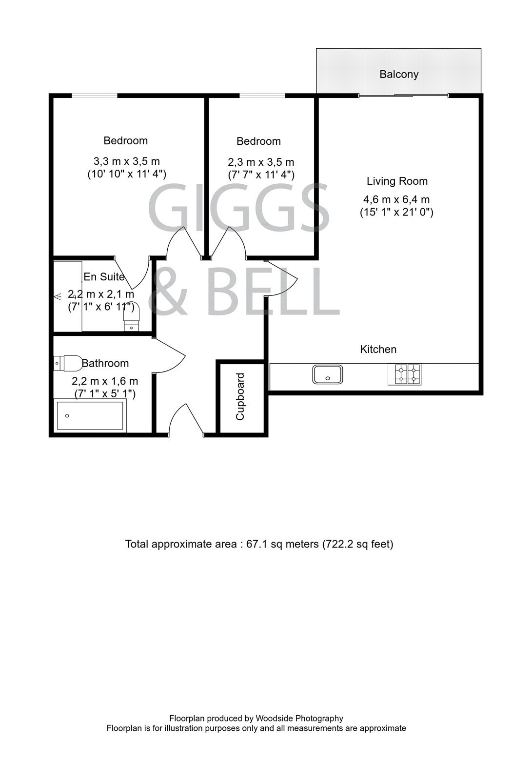 2 Bedrooms Flat for sale in Griffin Court, Stirling Drive, Luton, Bedfordshire LU2