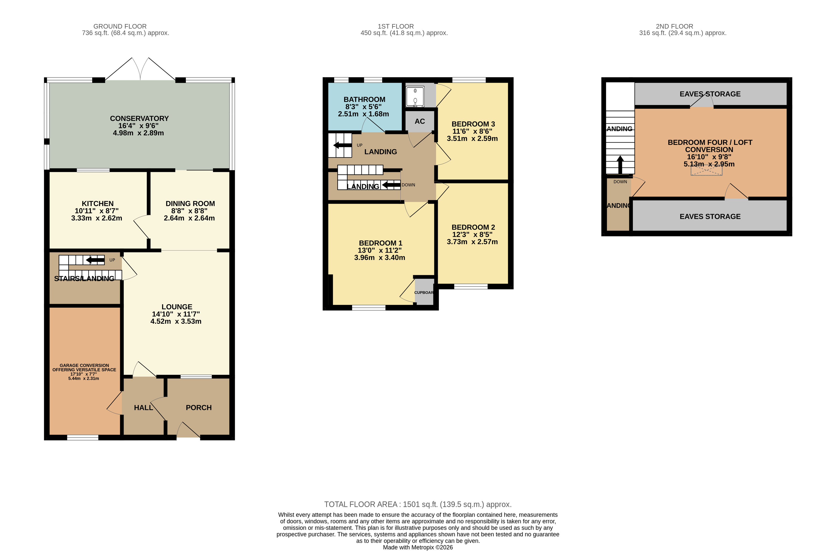 3, Linley Drive, Telford floorplan
