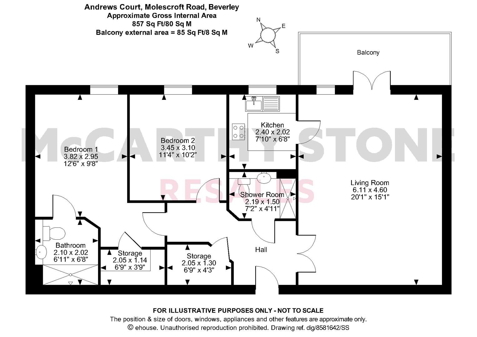 12 Andrews Court, Molescroft Road, Beverley floorplan