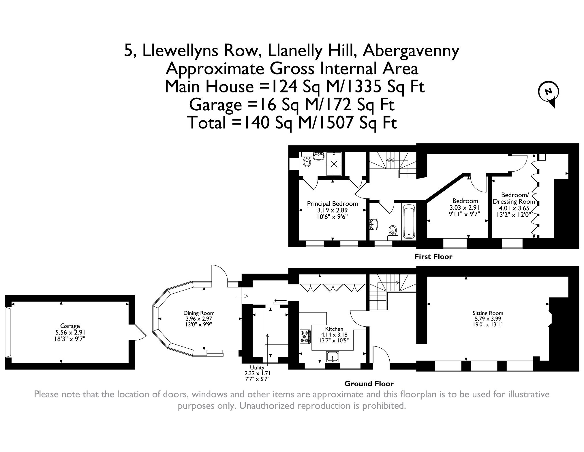 5, Llewellyns Row, Llanelly Hill, Abergavenny floorplan