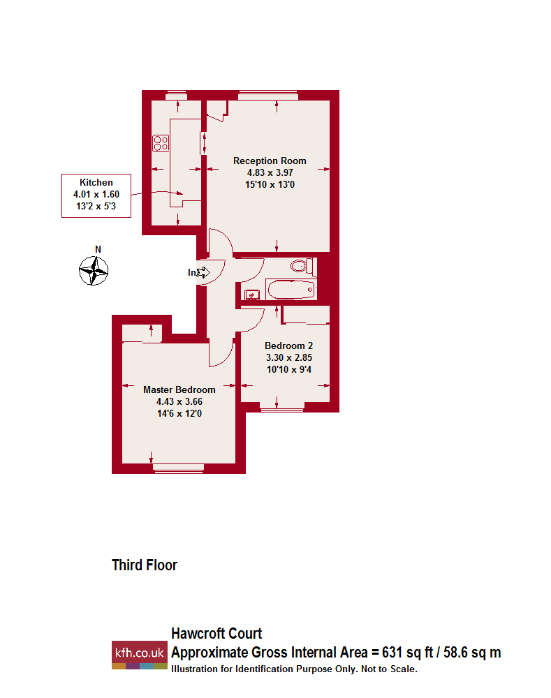 Flat 7 Hawcroft Court, 19 - 21, York Street, London floorplan