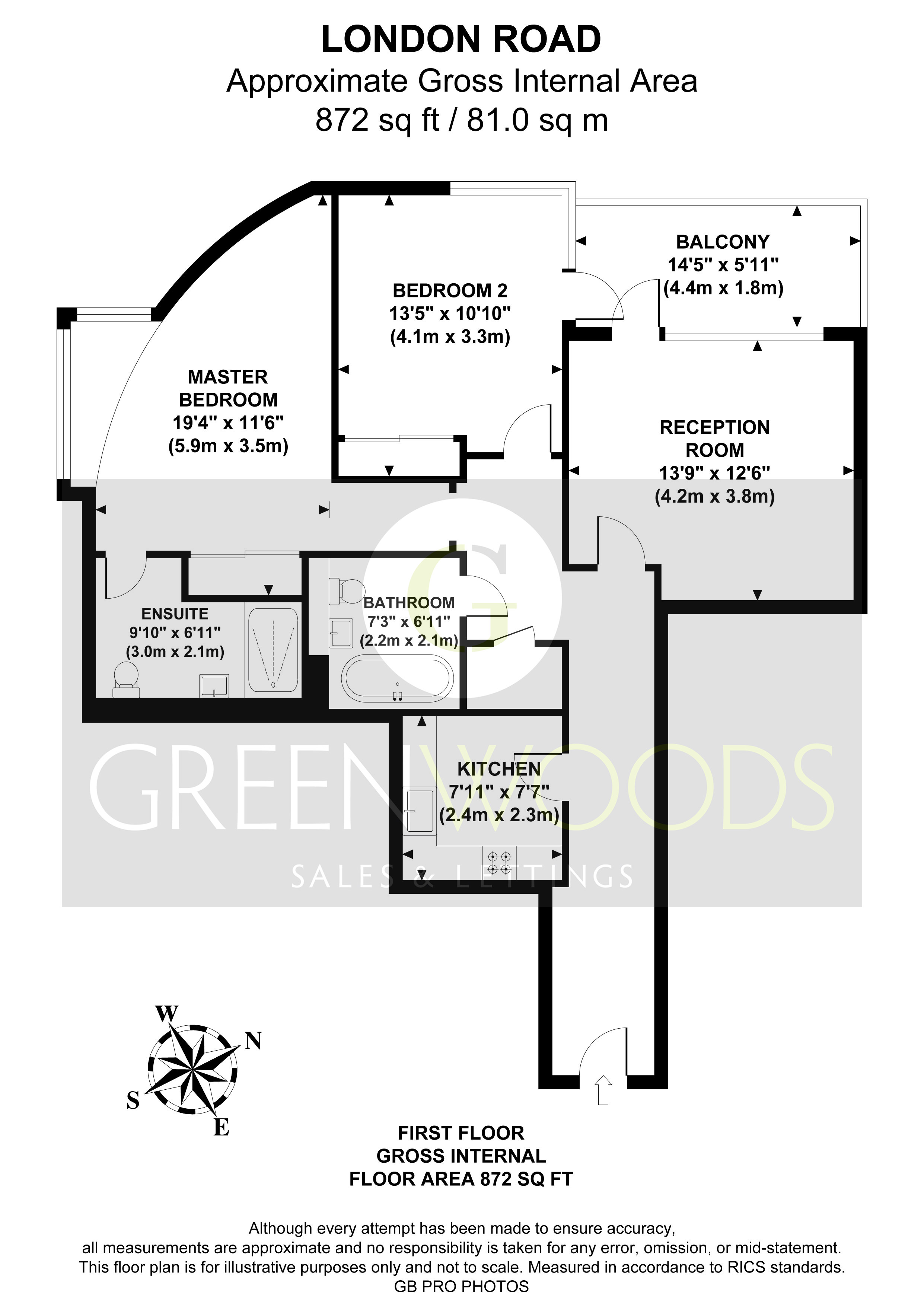 Flat 3, 165 London Road, Kingston Upon Thames floorplan