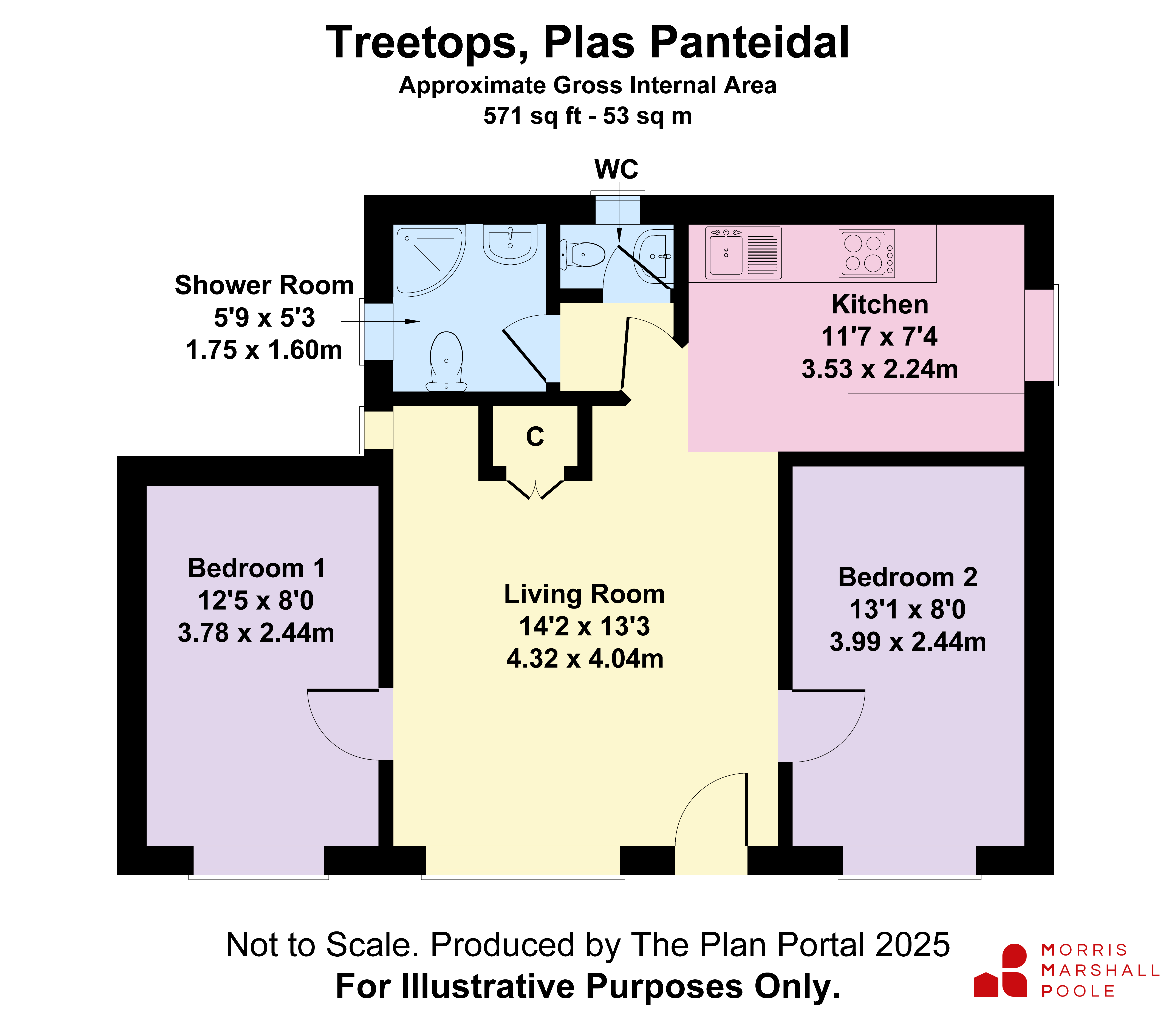 Treetops, Chalet F,, Plas Panteidal, Gwynedd floorplan