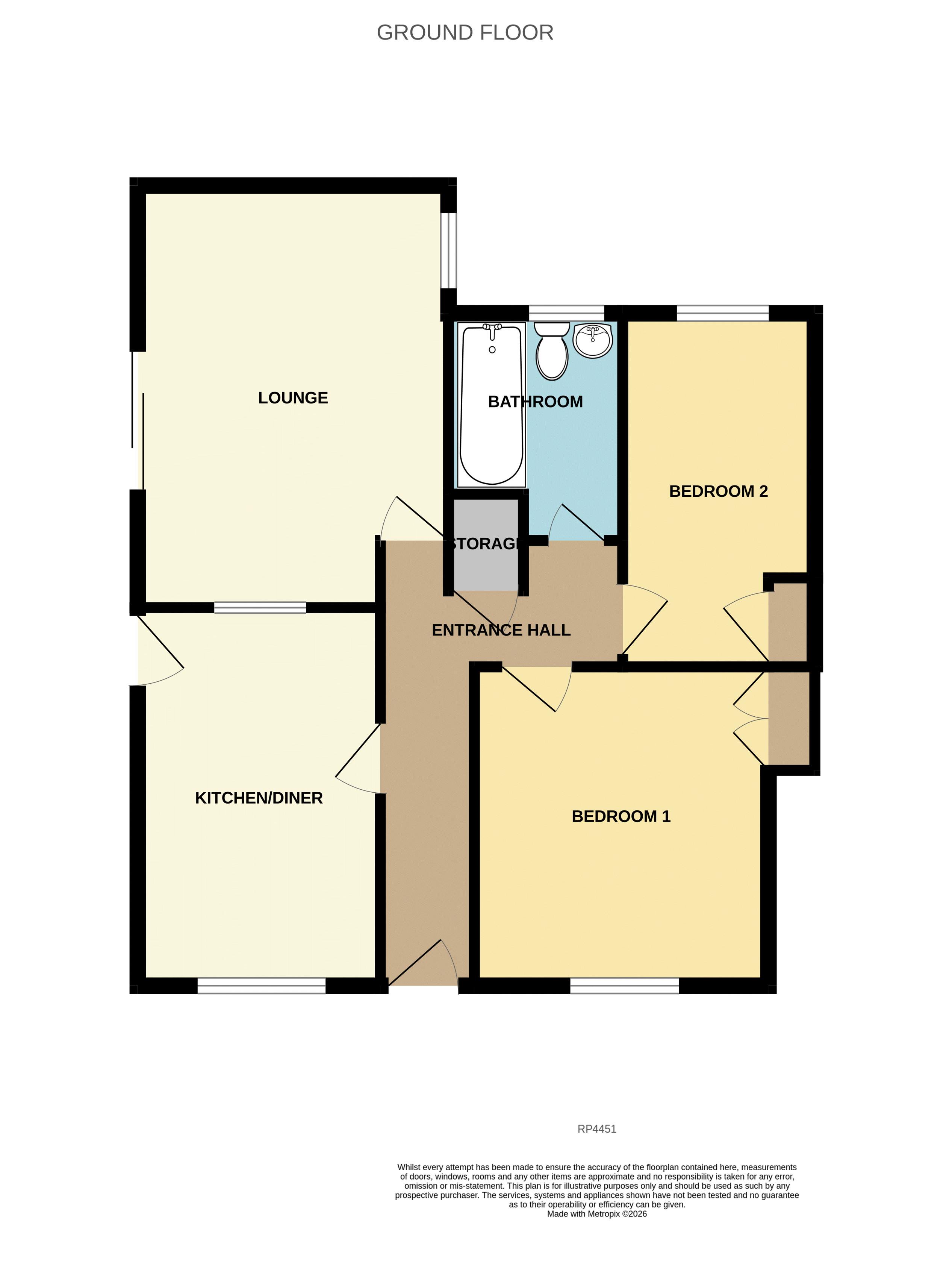 Pine Grove, Colwyn Bay floorplan