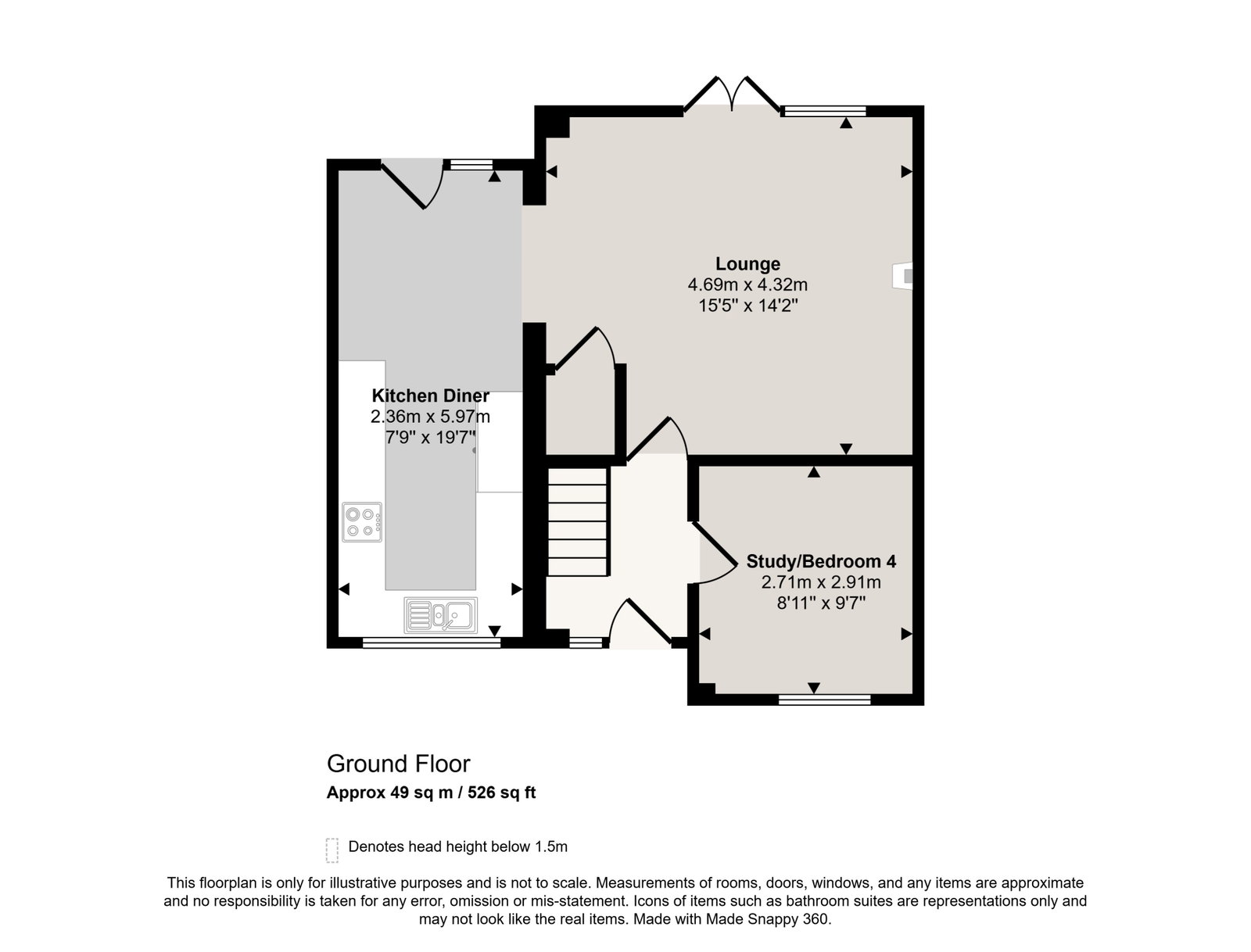 11, Park Court, Lifton floorplan