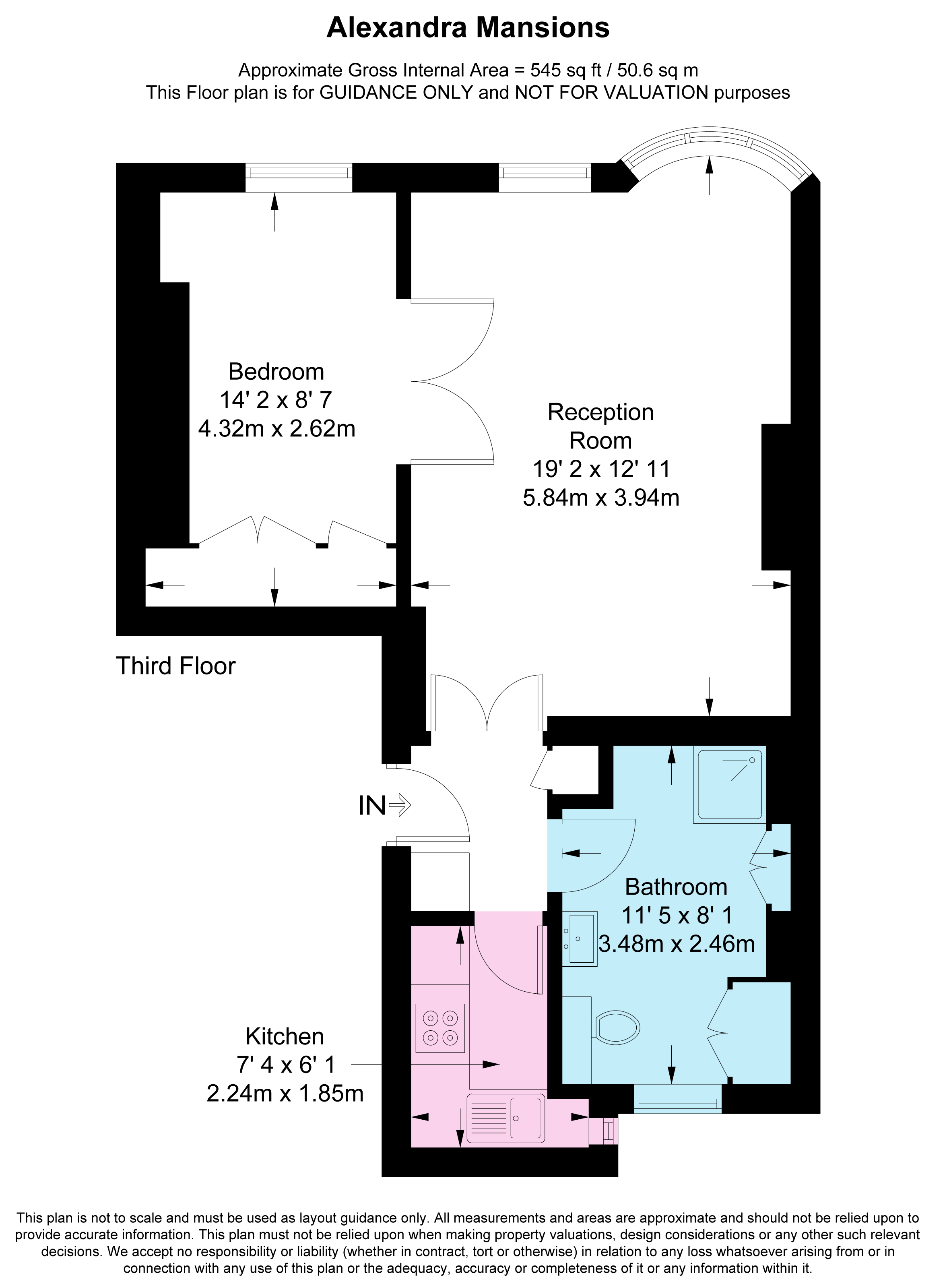 33 Alexandra Mansions, 333, Kings Road, London floorplan