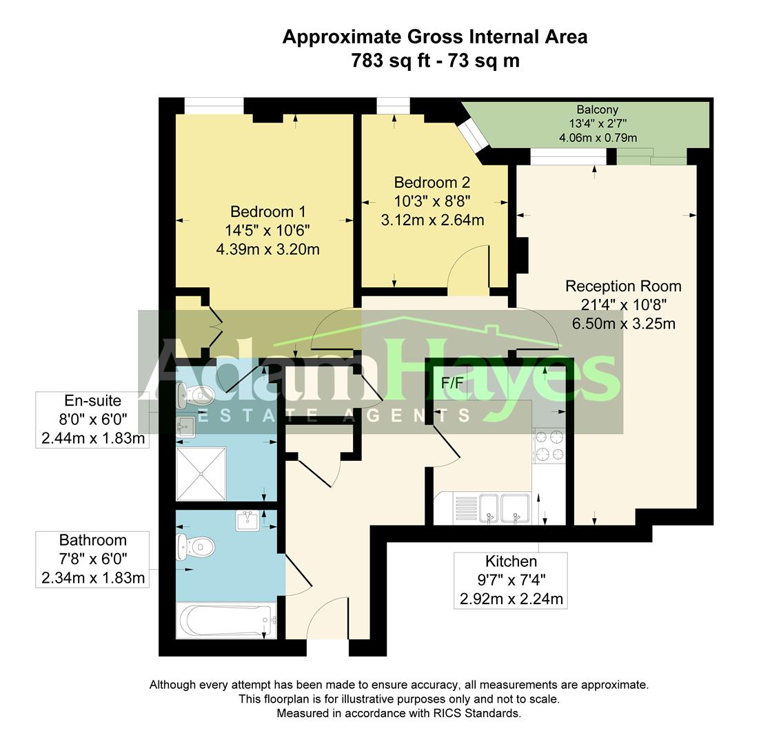 Flat 9 Mercian Lodge, 68 Lankaster Gardens, London floorplan