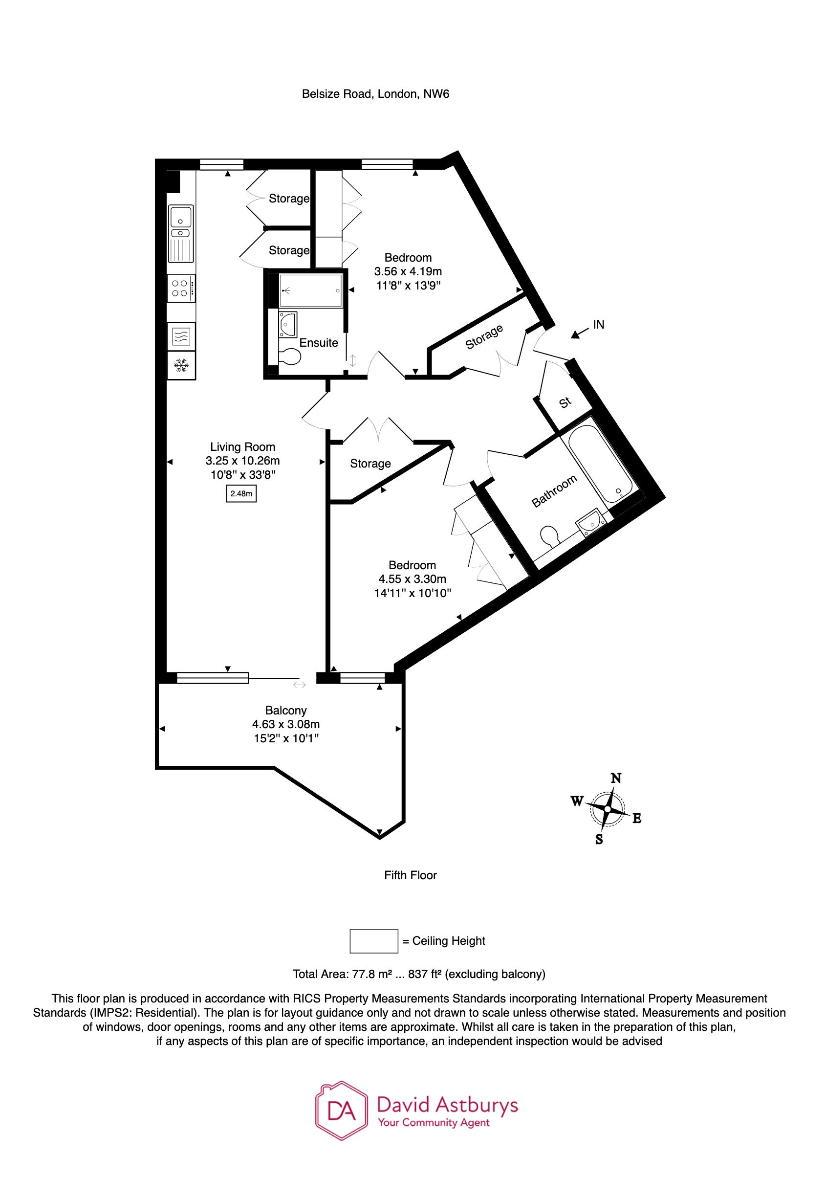 Apartment 20, 131-143, Belsize Road, London floorplan