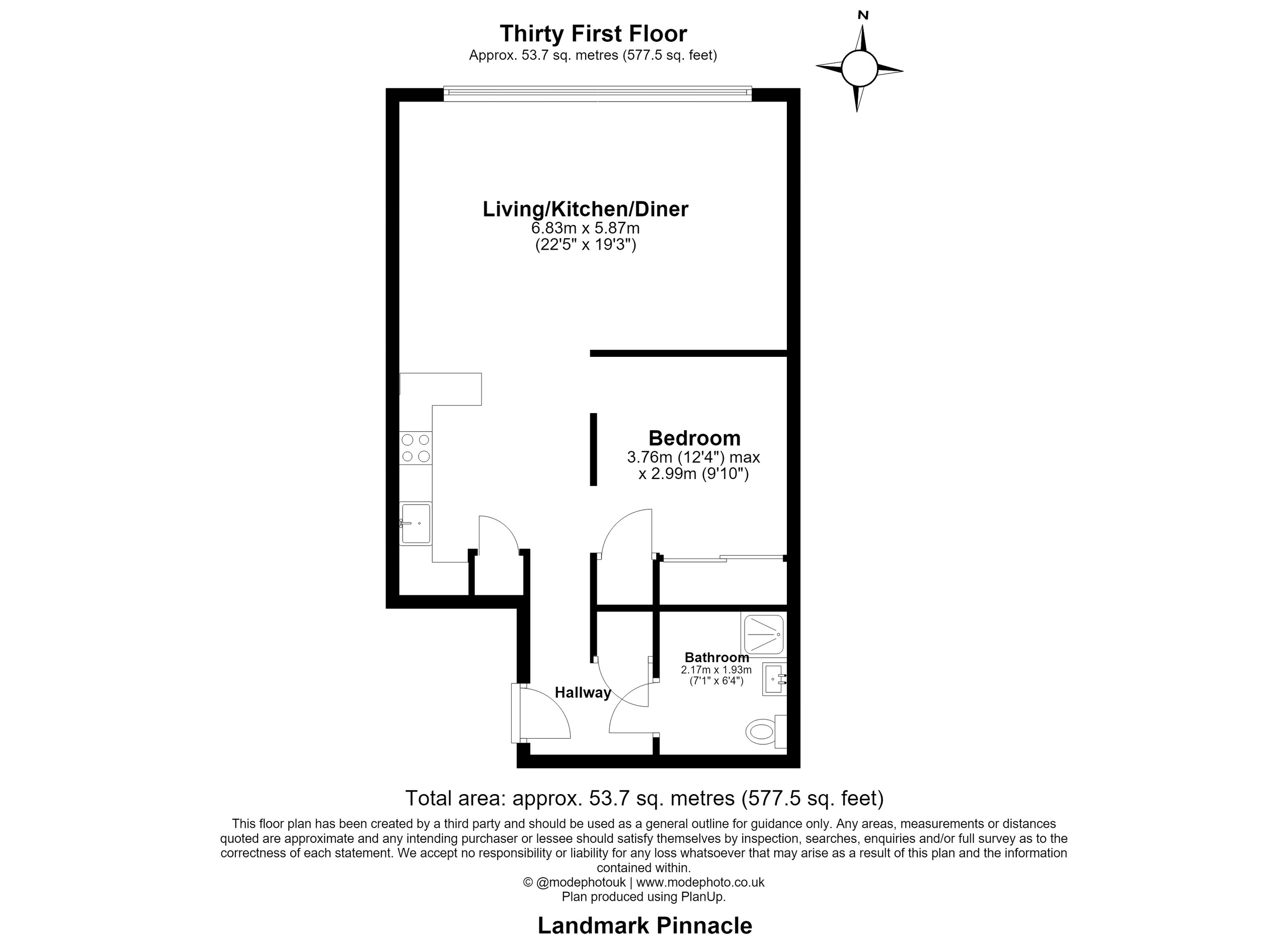 Apartment 3103, London floorplan