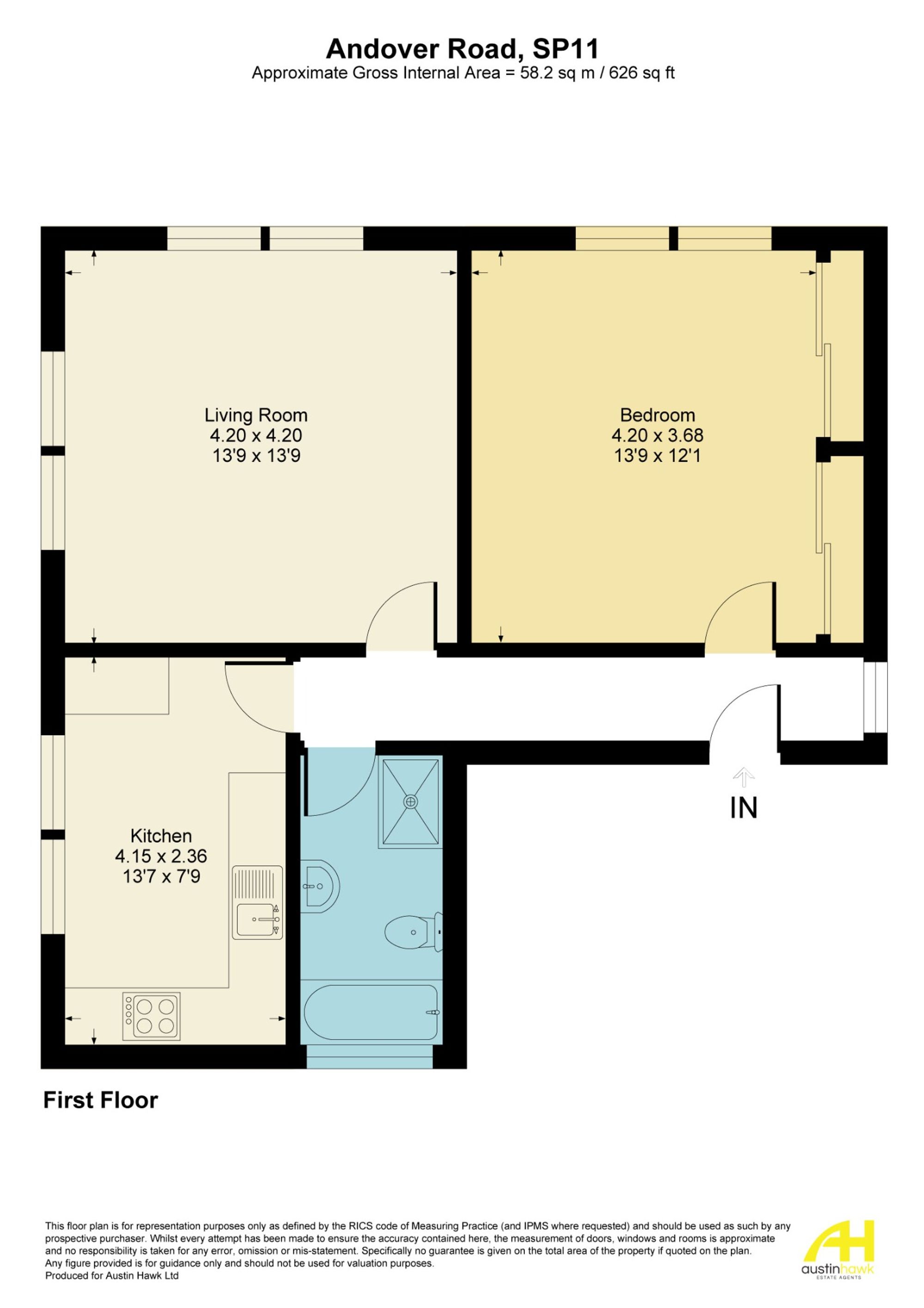 Flat 3, Stratford Mews, Andover floorplan