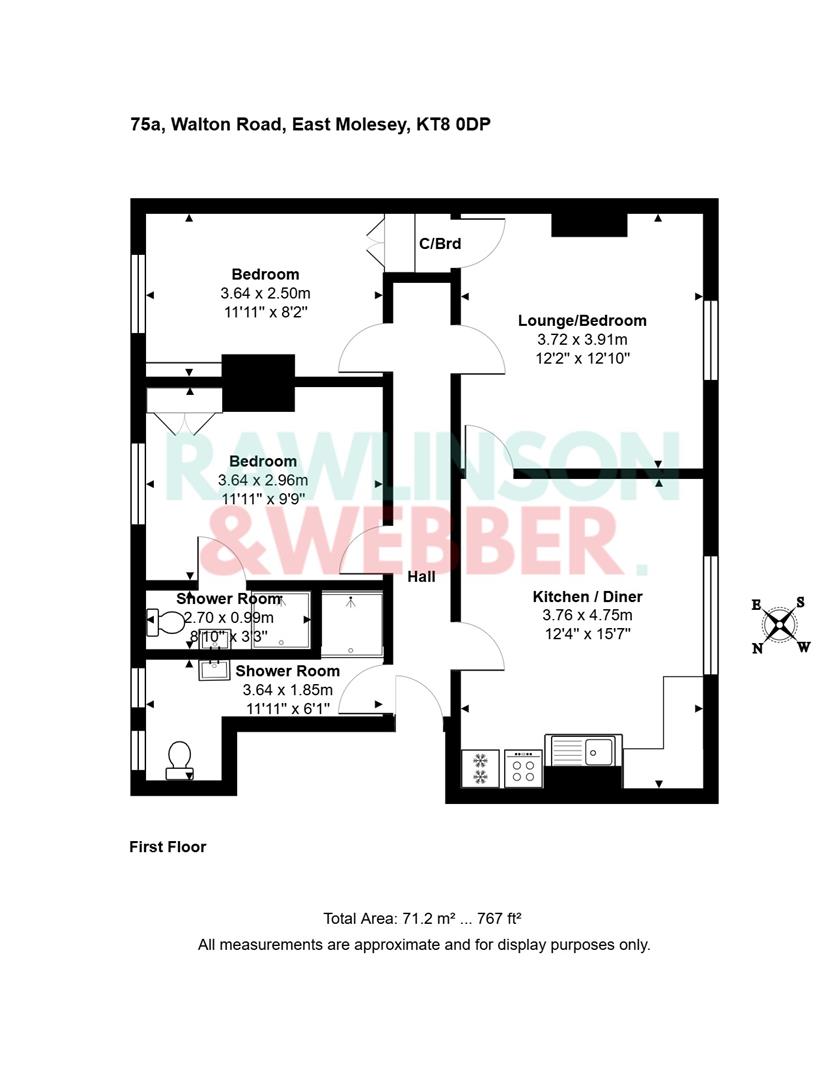 75A, Walton Road, East Molesey floorplan