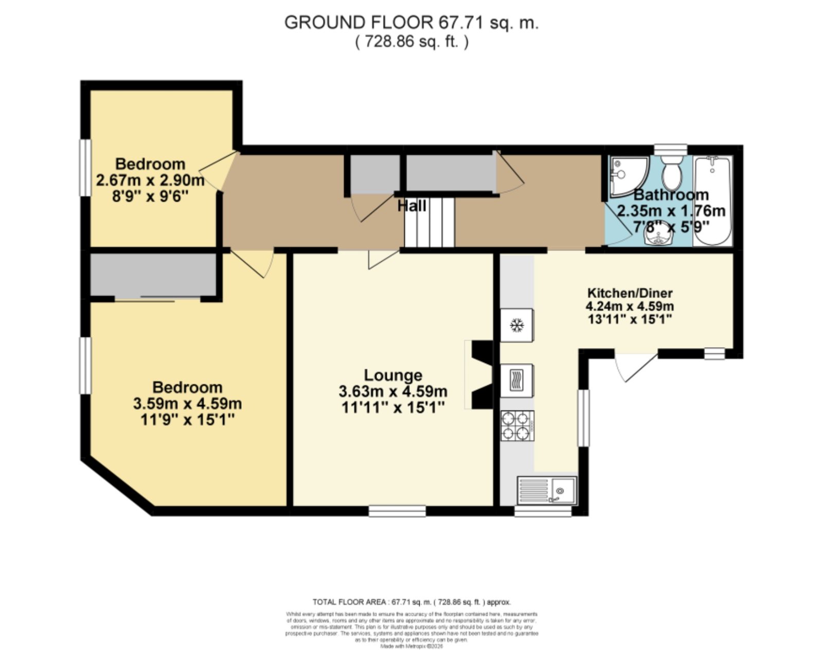 8, Cambridge Mews, Walmer floorplan