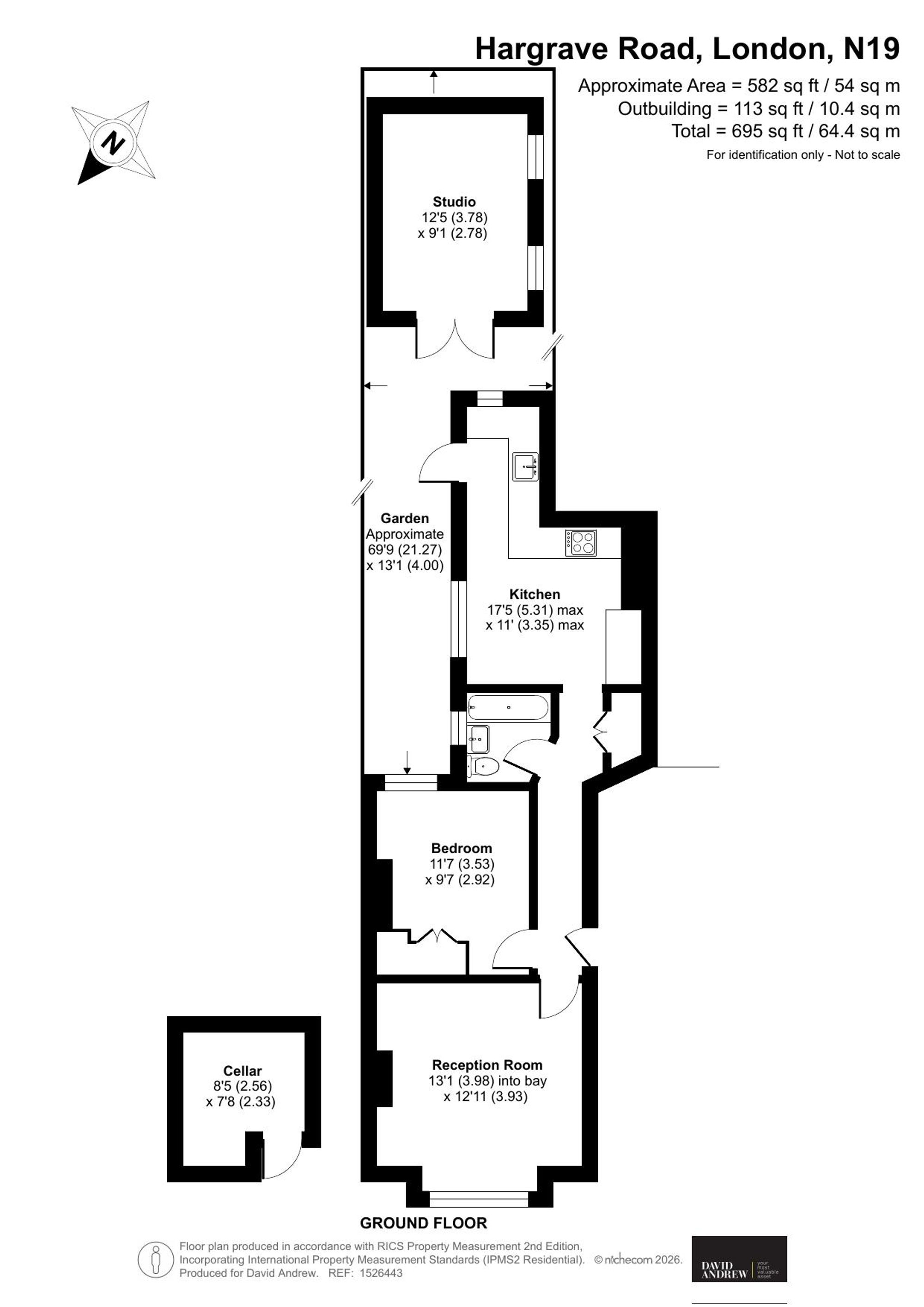 Flat 31, Hargrave Mansions Hargrave Road, London floorplan