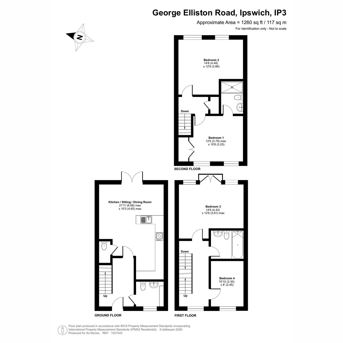17, George Elliston Road, Ipswich floorplan