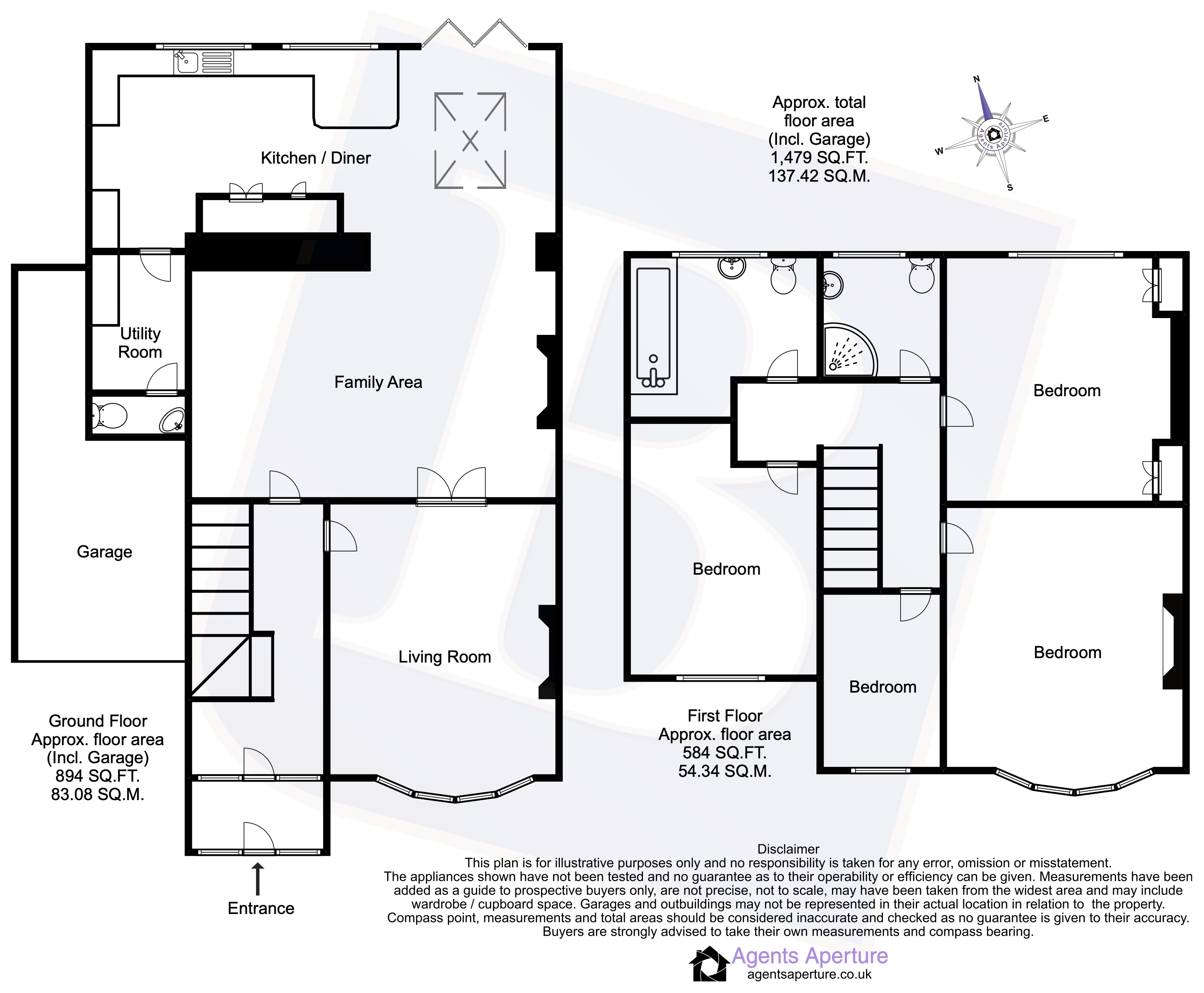 1, Glebe Way, Hornchurch floorplan