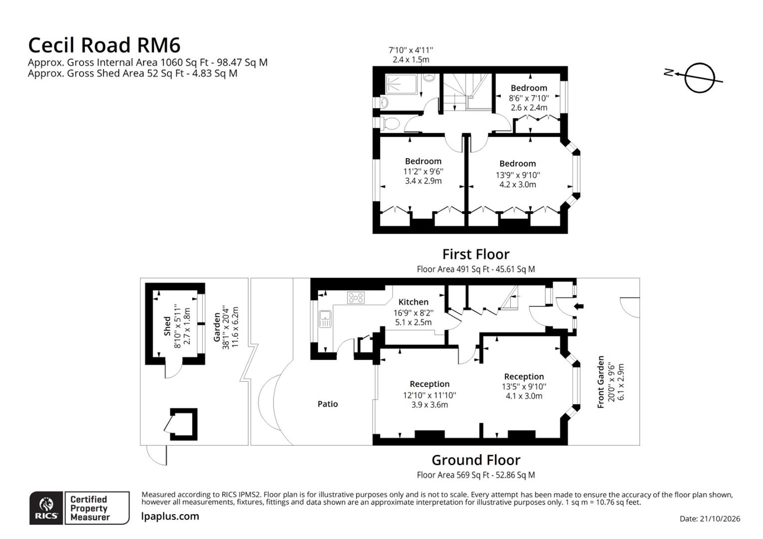 Cecil Road, Romford floorplan