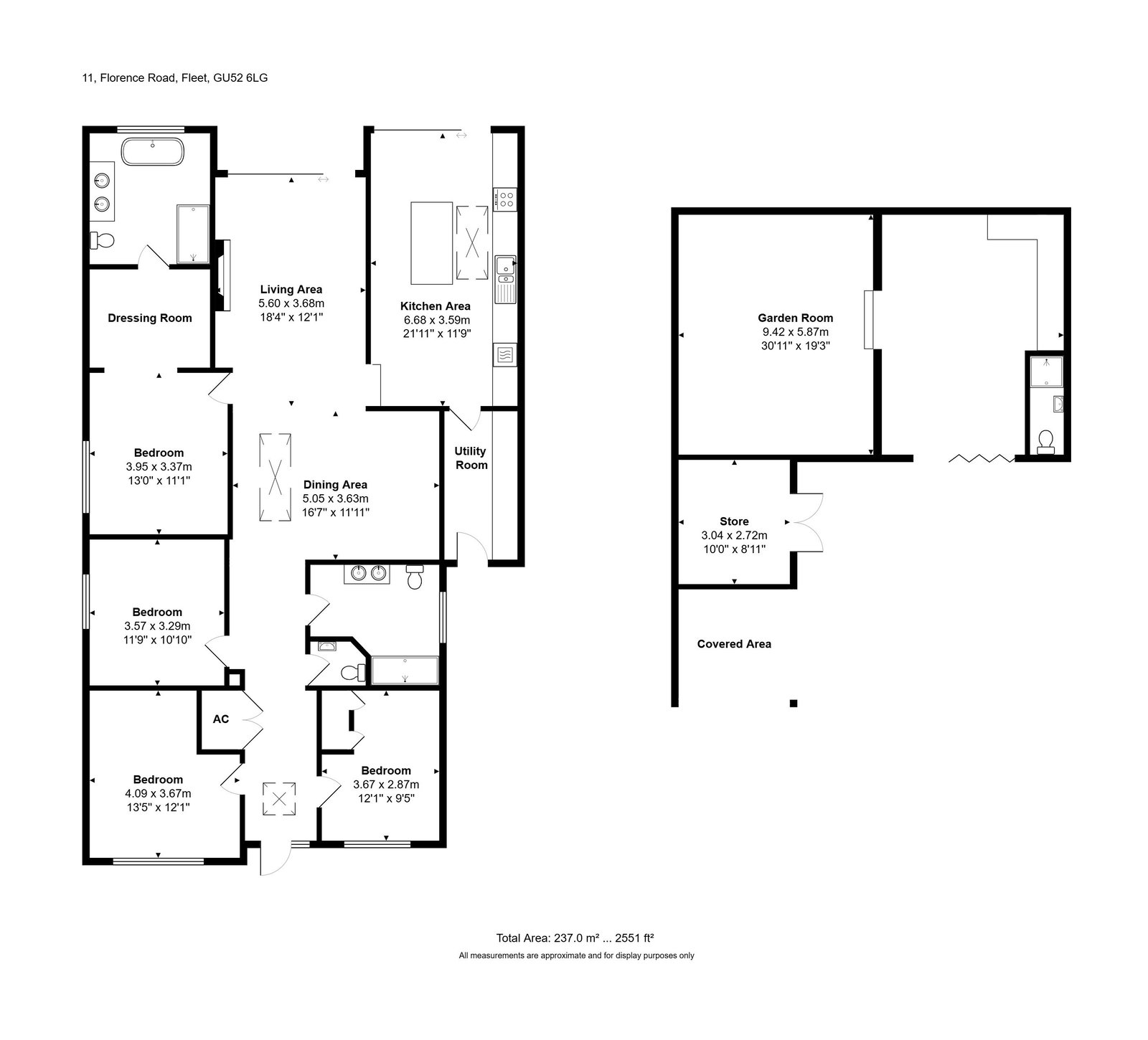 11, Florence Road, Fleet floorplan