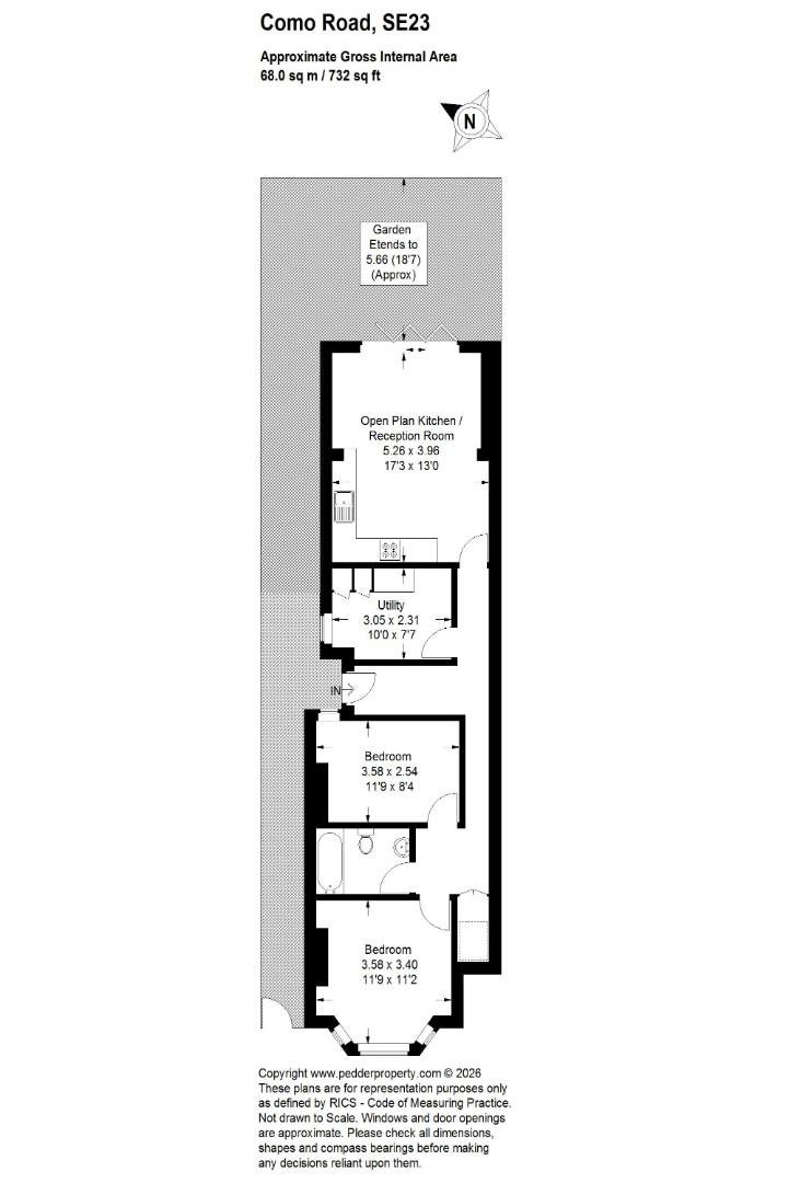 25A, Como Road, London floorplan