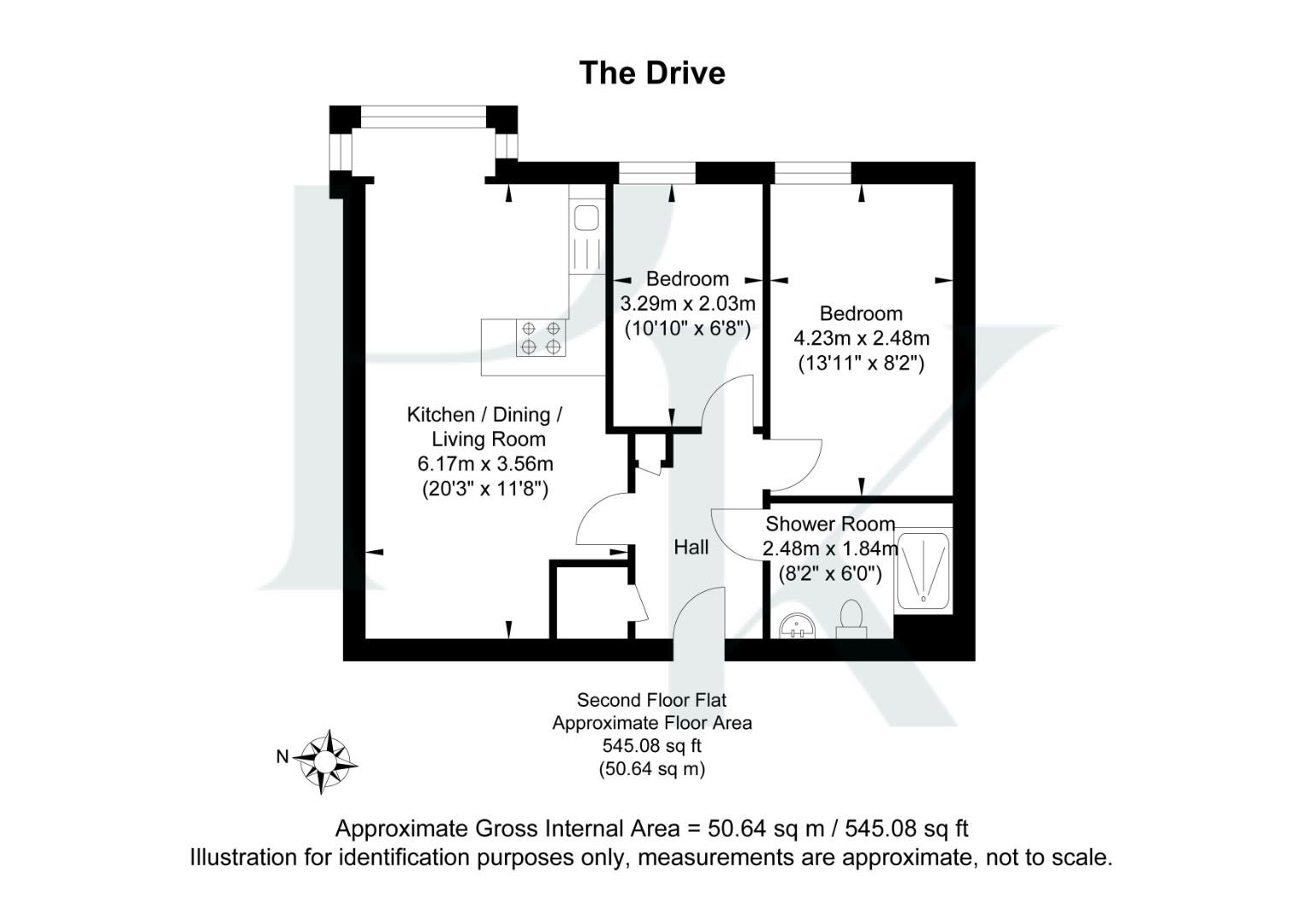 Flat 47, Philip Court, The Drive, Hove floorplan