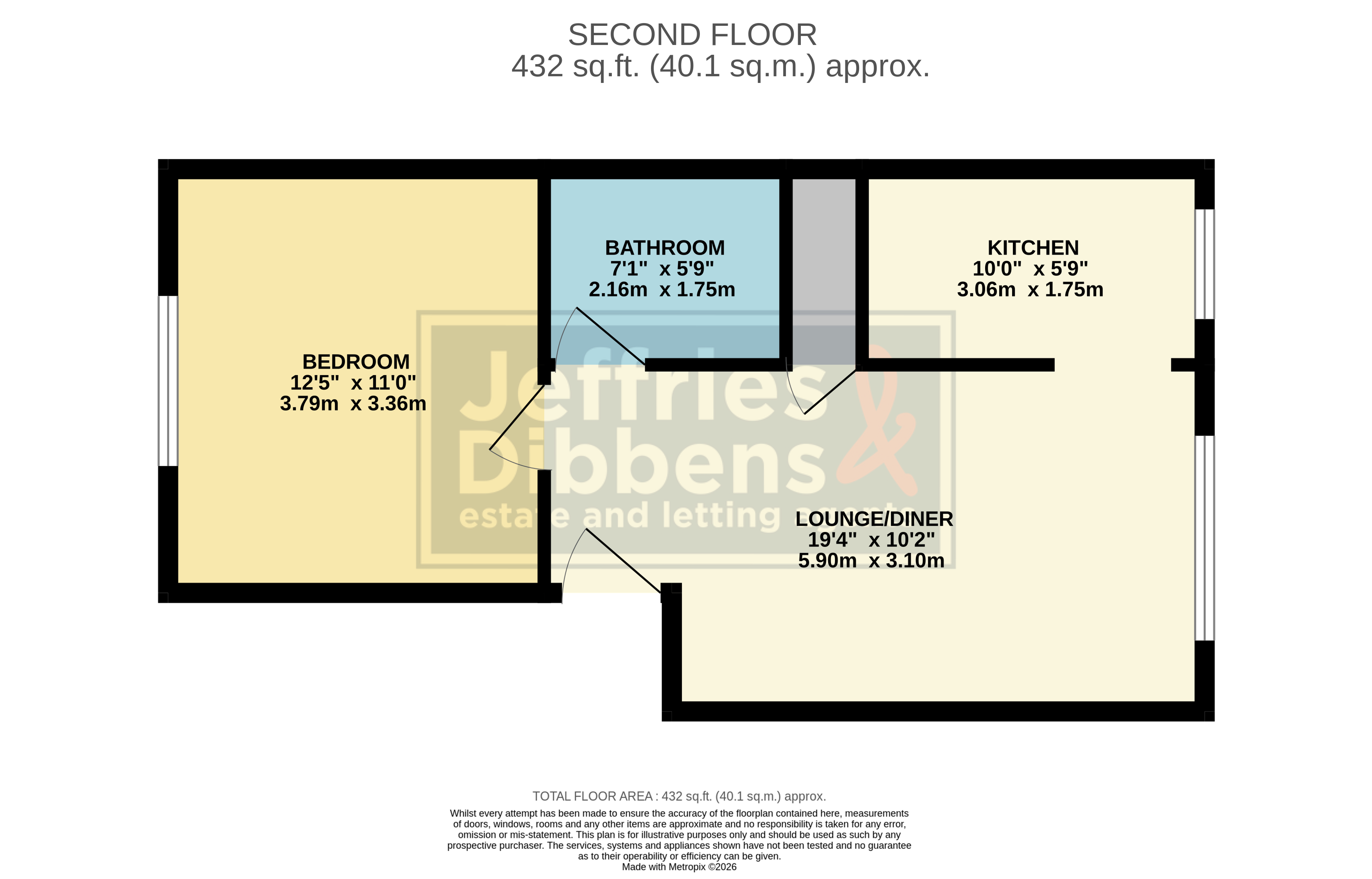 Flat 43 The Forum, Chidham Close, Havant floorplan