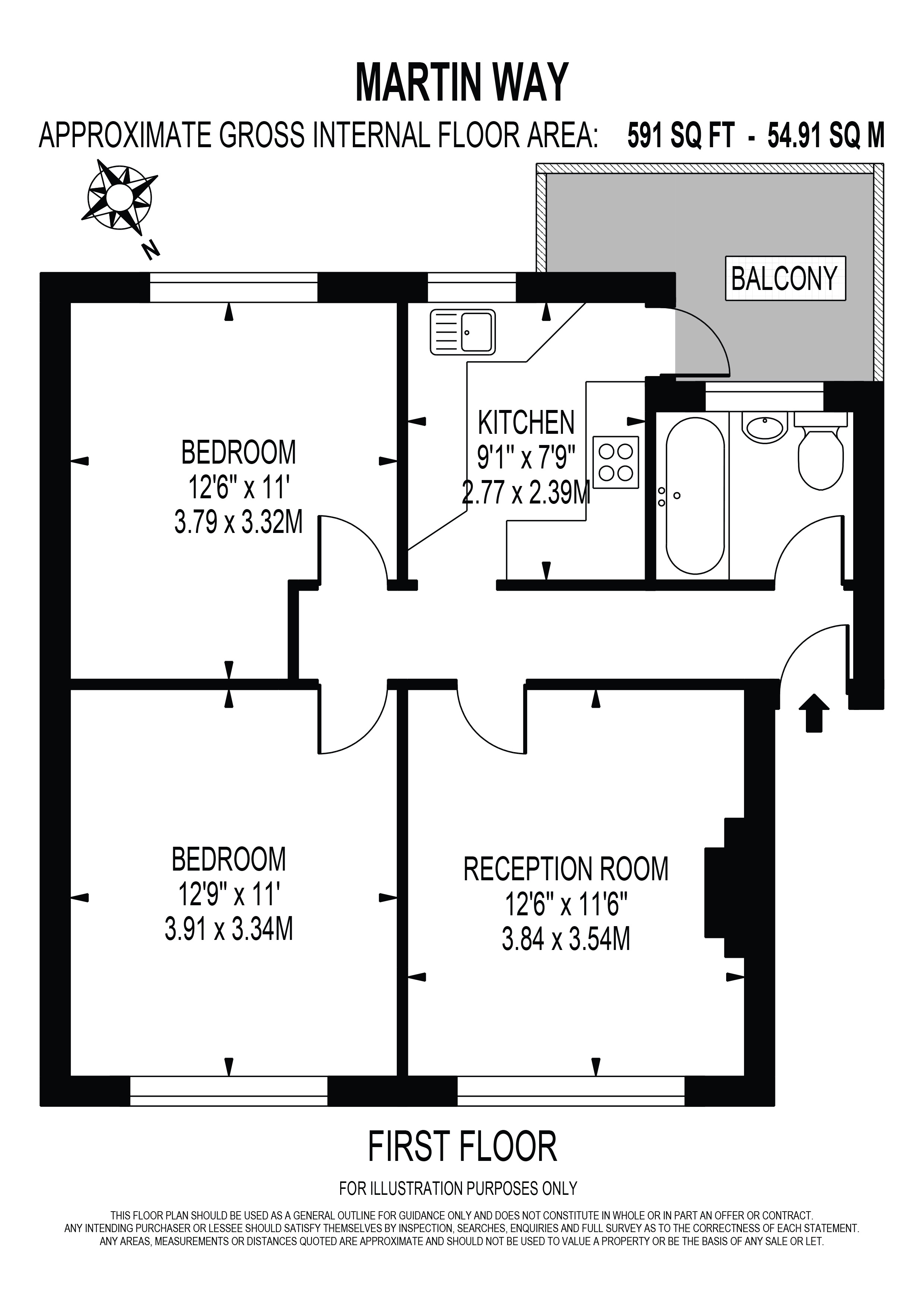 66A, Martin Way, Surrey floorplan