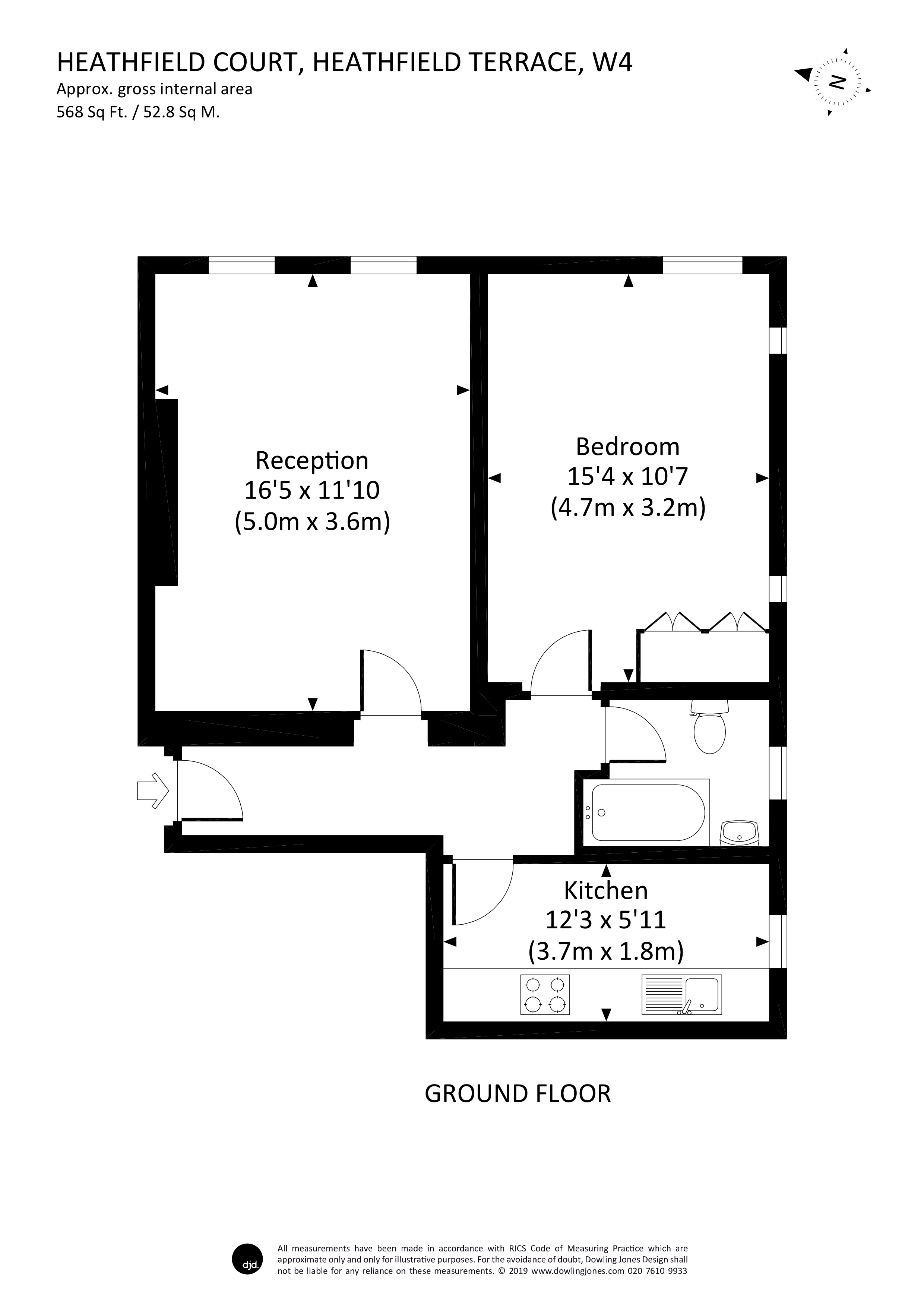 1 Bedrooms  to rent in Heathfield Court, Chiswick W4