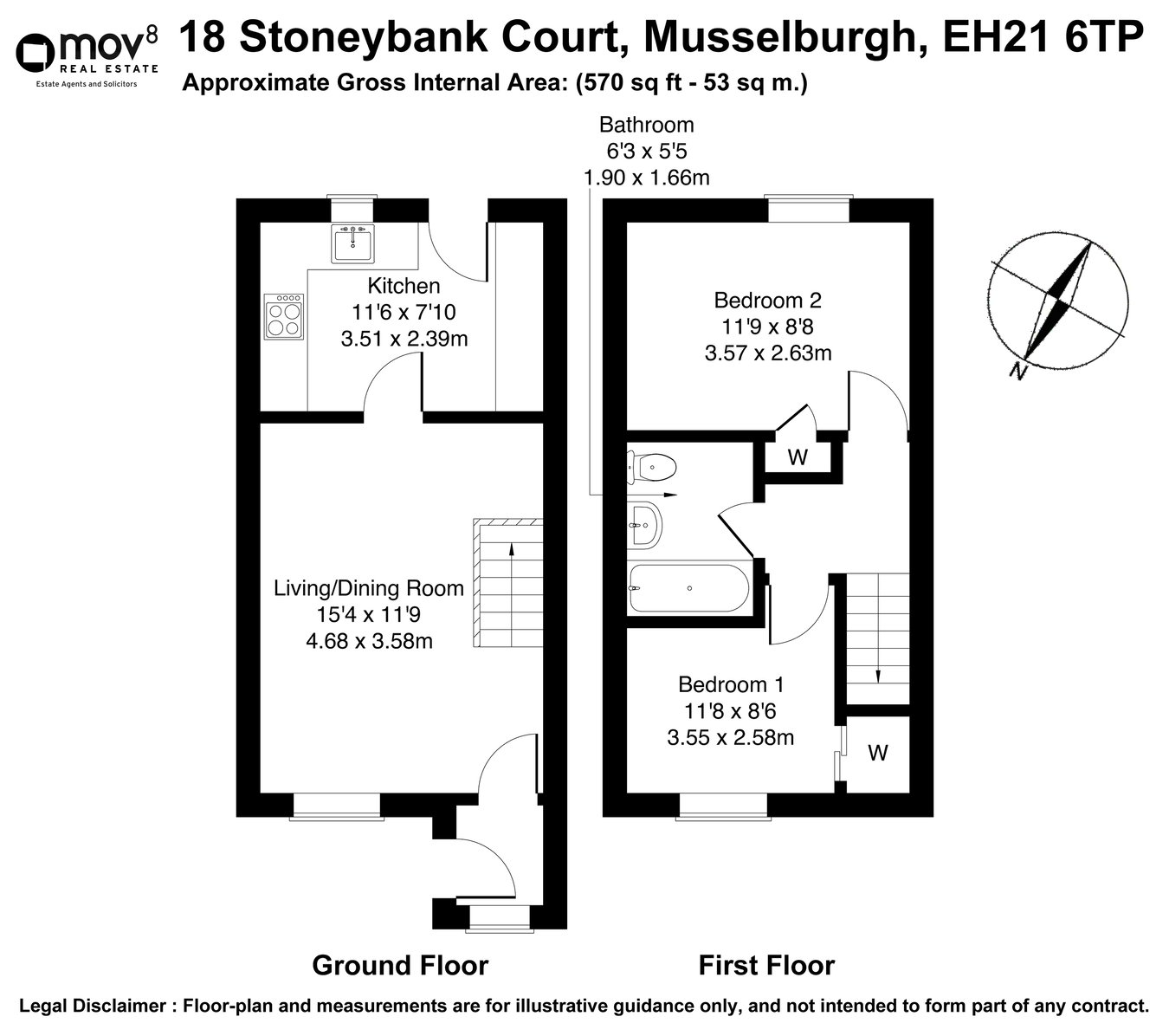18, Stoneybank Court, Musselburgh floorplan