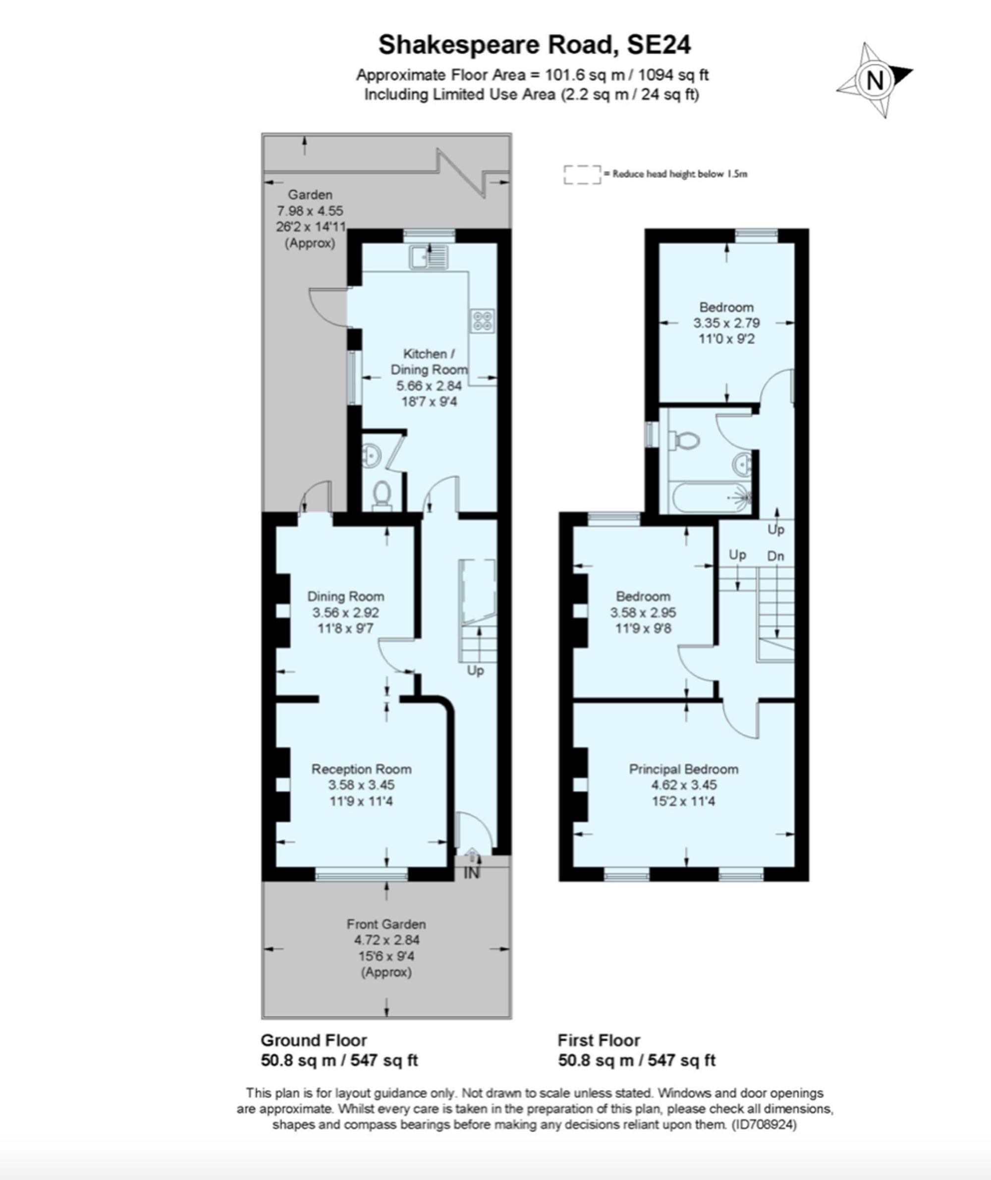129 Shakespeare Road, London floorplan