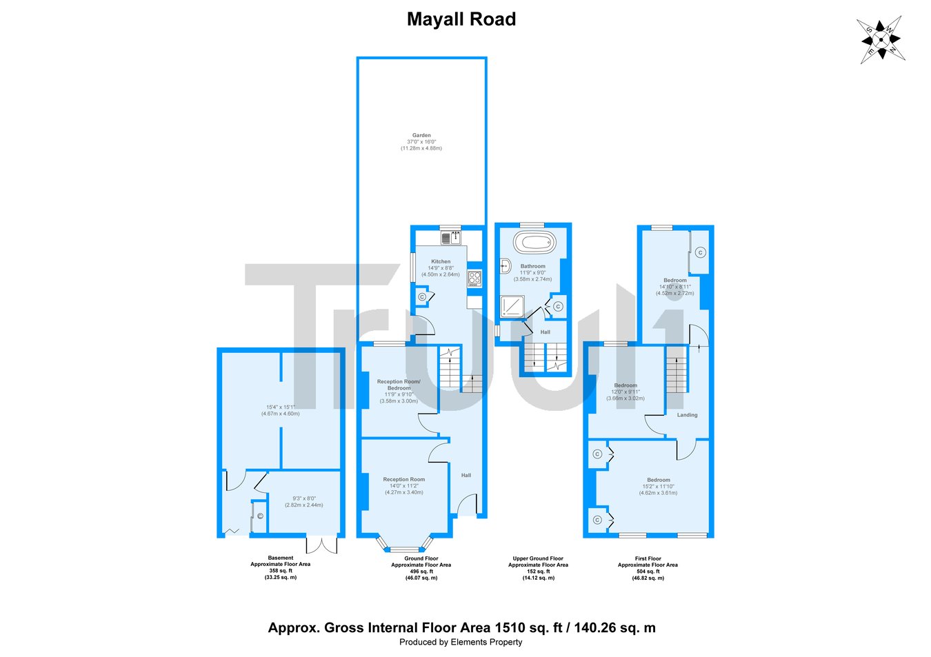 173, Mayall Road, London floorplan