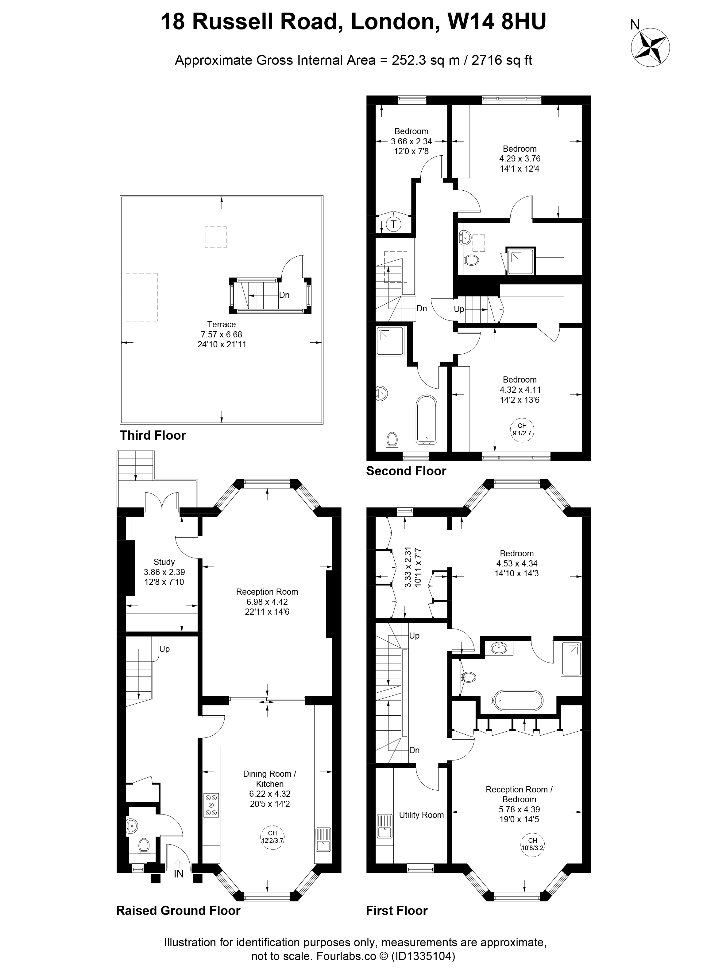 18, Russell Road, London floorplan