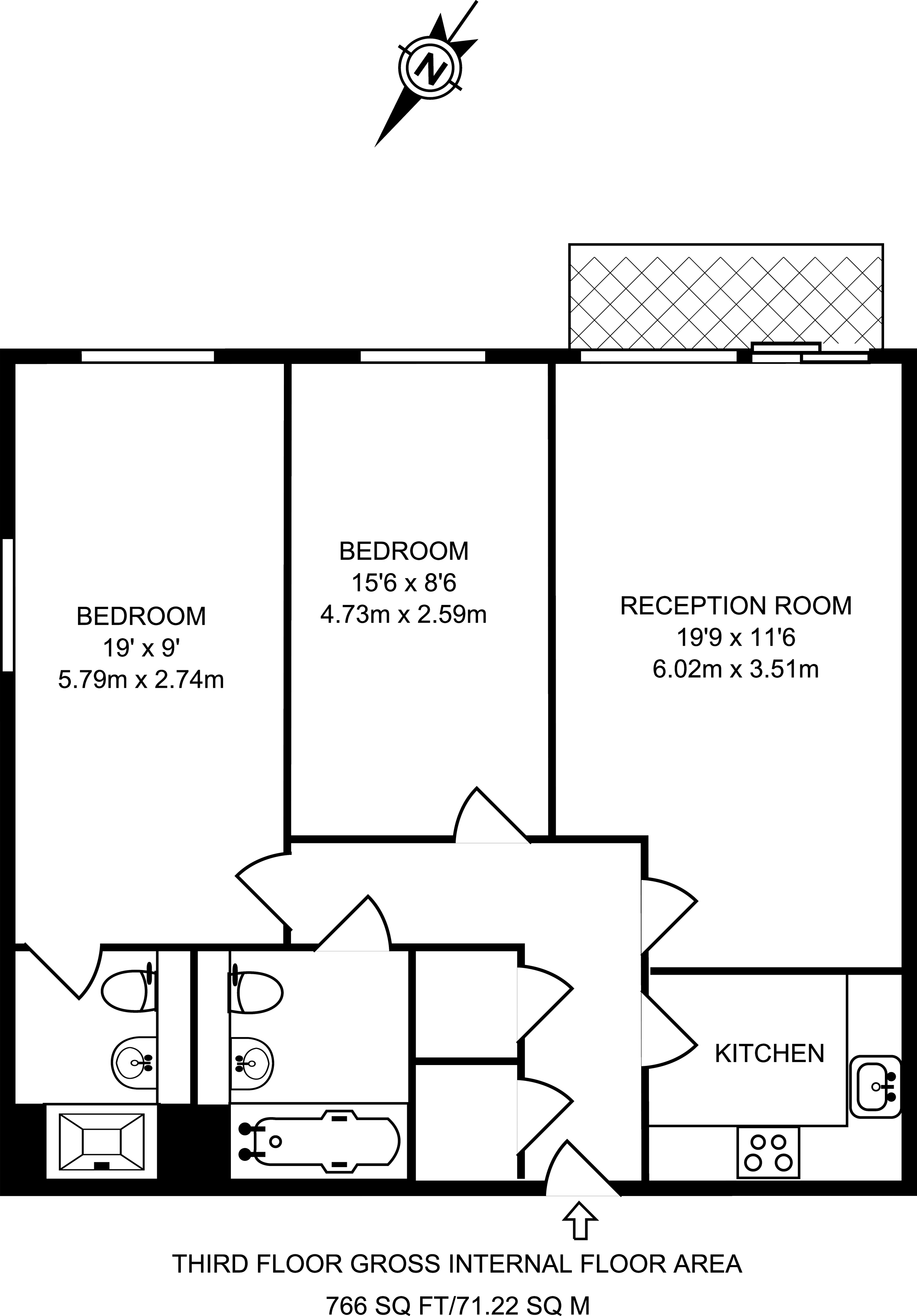 2 Bedrooms Flat to rent in Regency Apartments, Pimlico SW1P