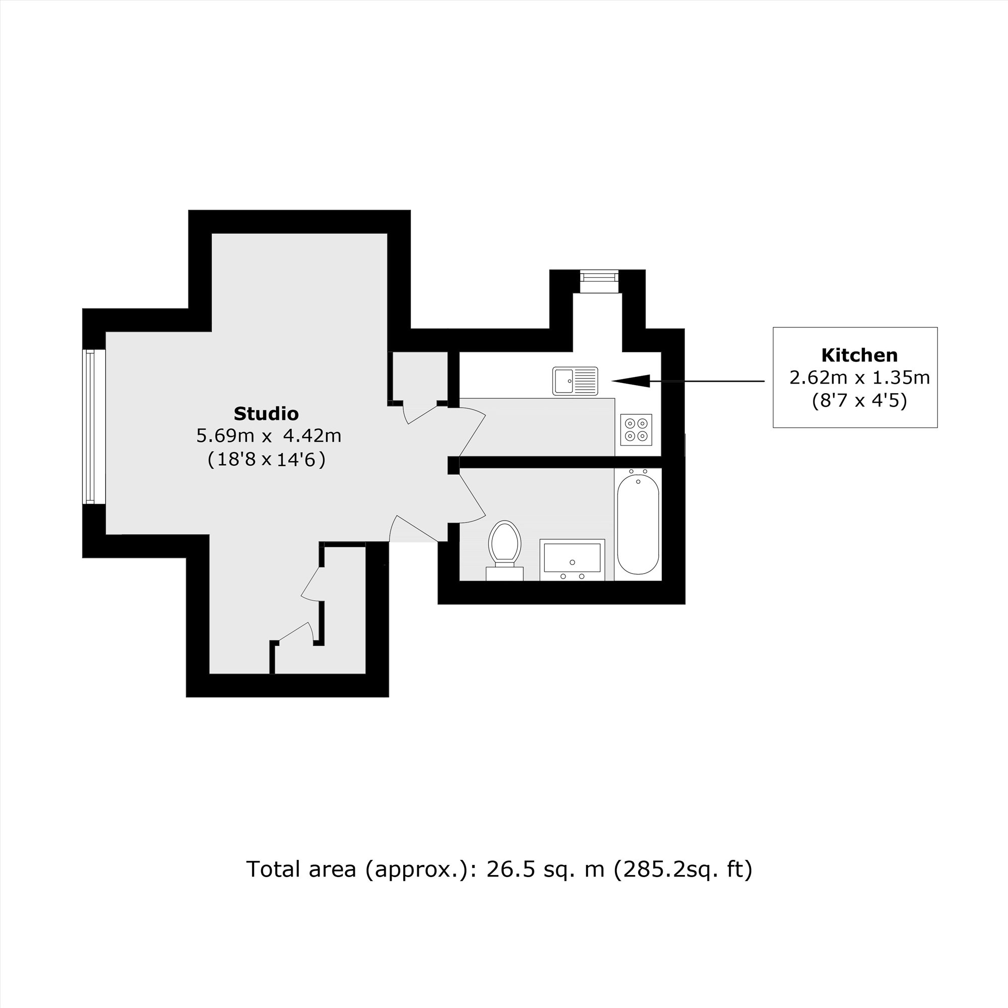 Flat 7, Swallowfields House, 34, Lovelace Gardens, Surbiton floorplan