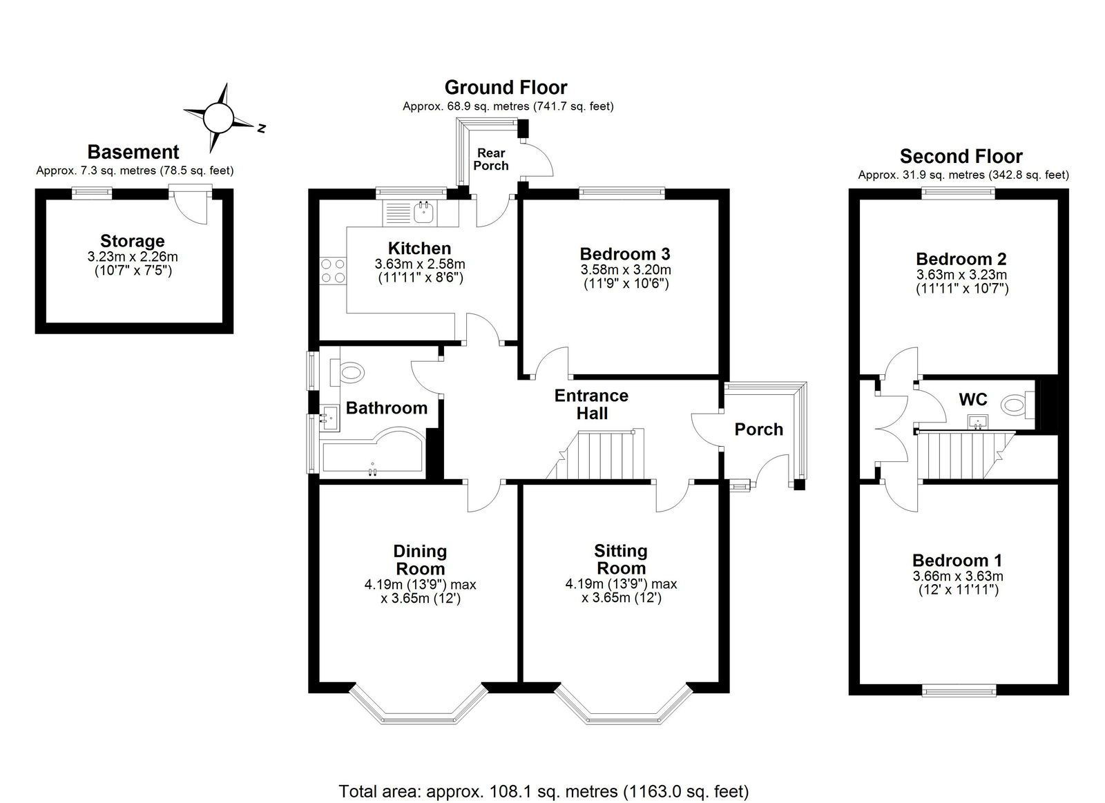 58, Osney Crescent, Paignton floorplan