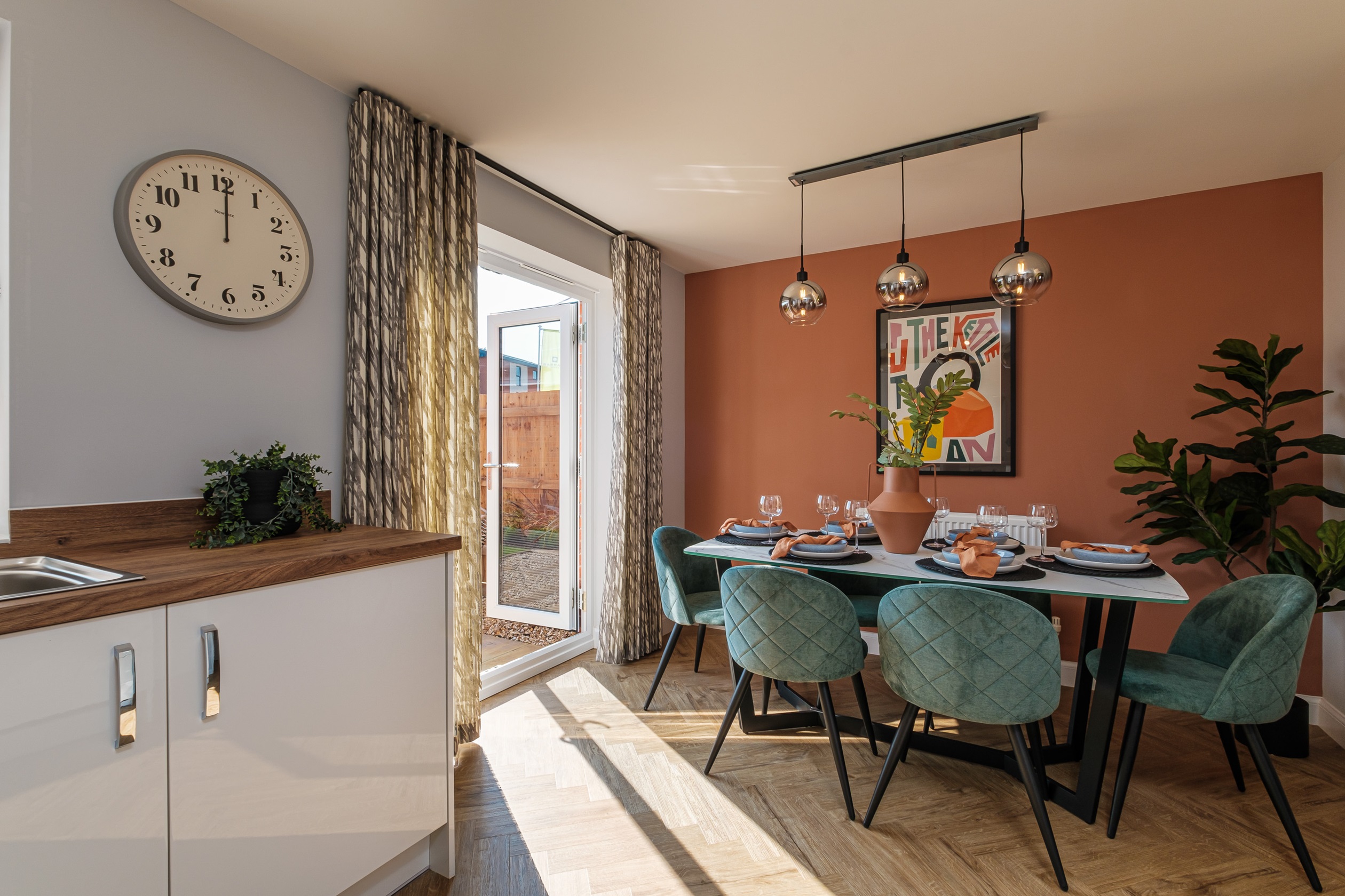 Property 3 of 10. Interior View Of The Kitchen &amp; Dining In Our 3 Bed Ellerton Home